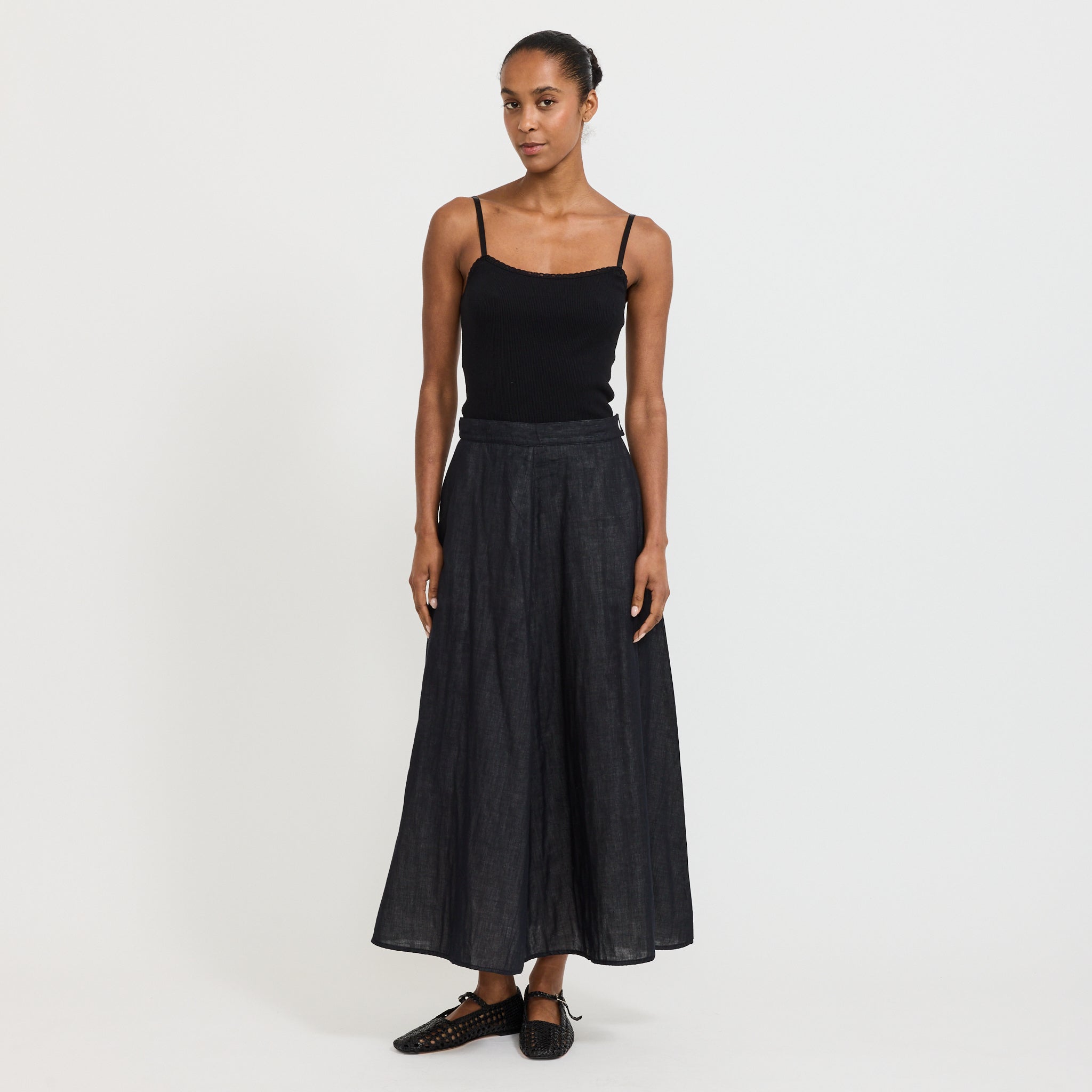 Rotation Skirt Black Ecru