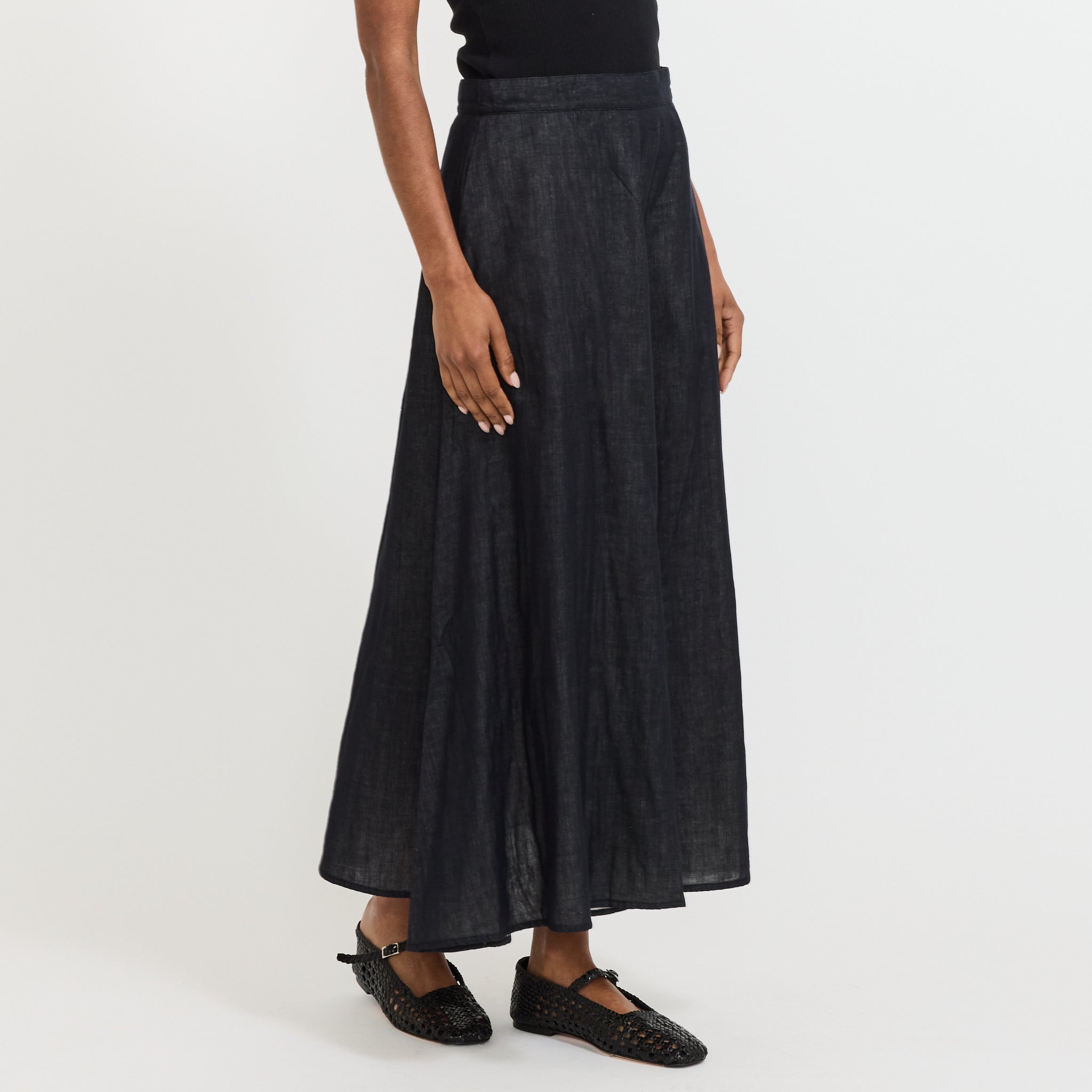 Rotation Skirt Black Ecru