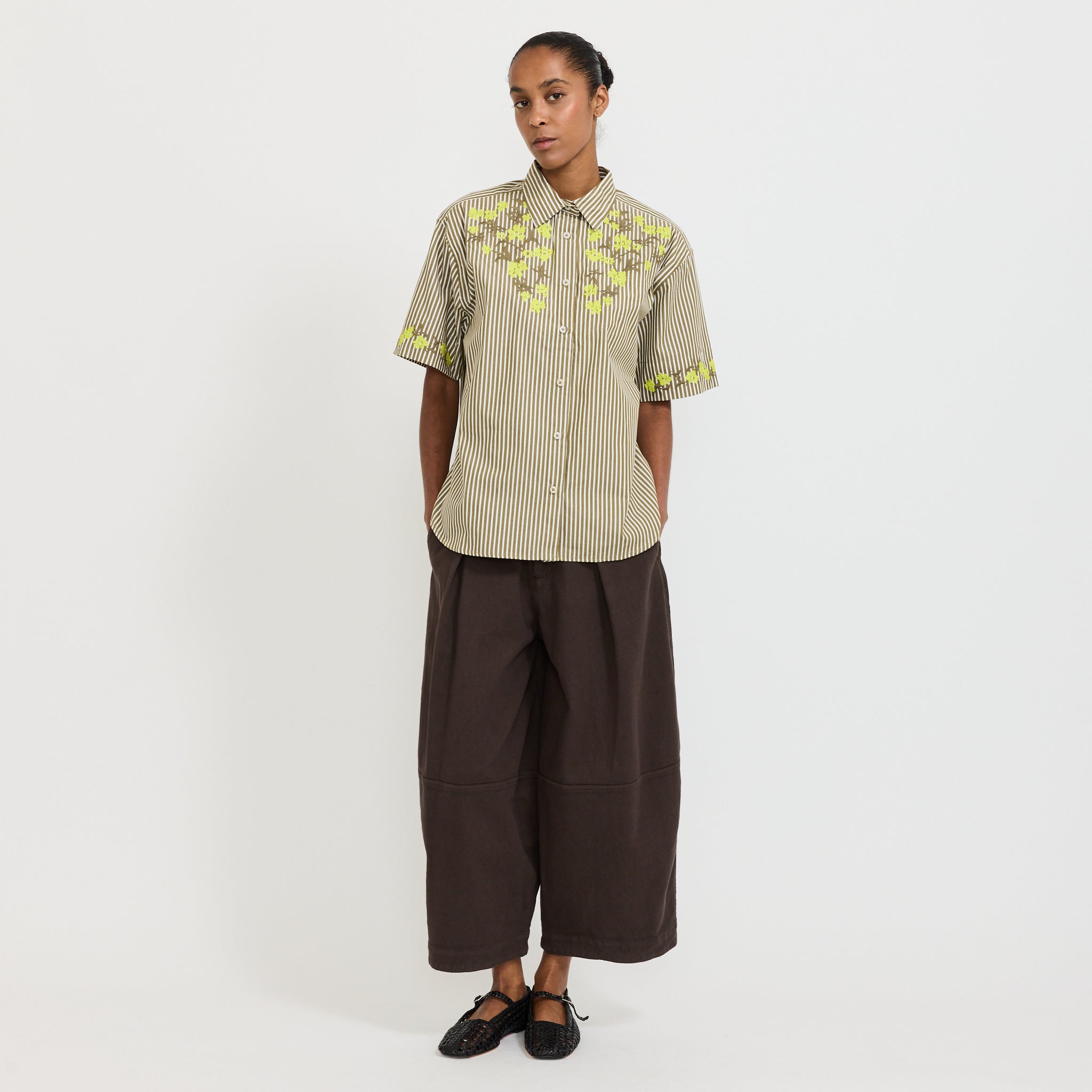 Wildflower Shirt Treetop Stripe