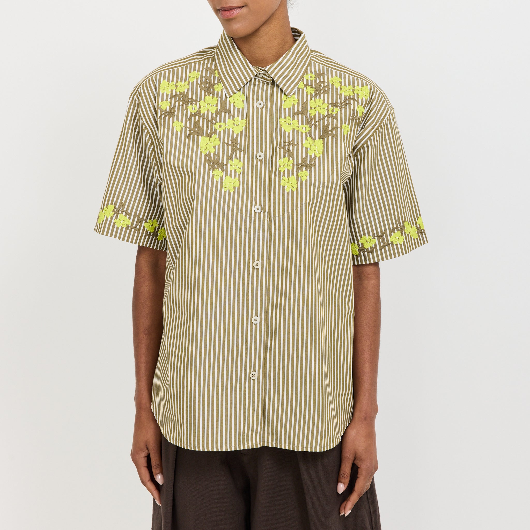 Wildflower Shirt Treetop Stripe