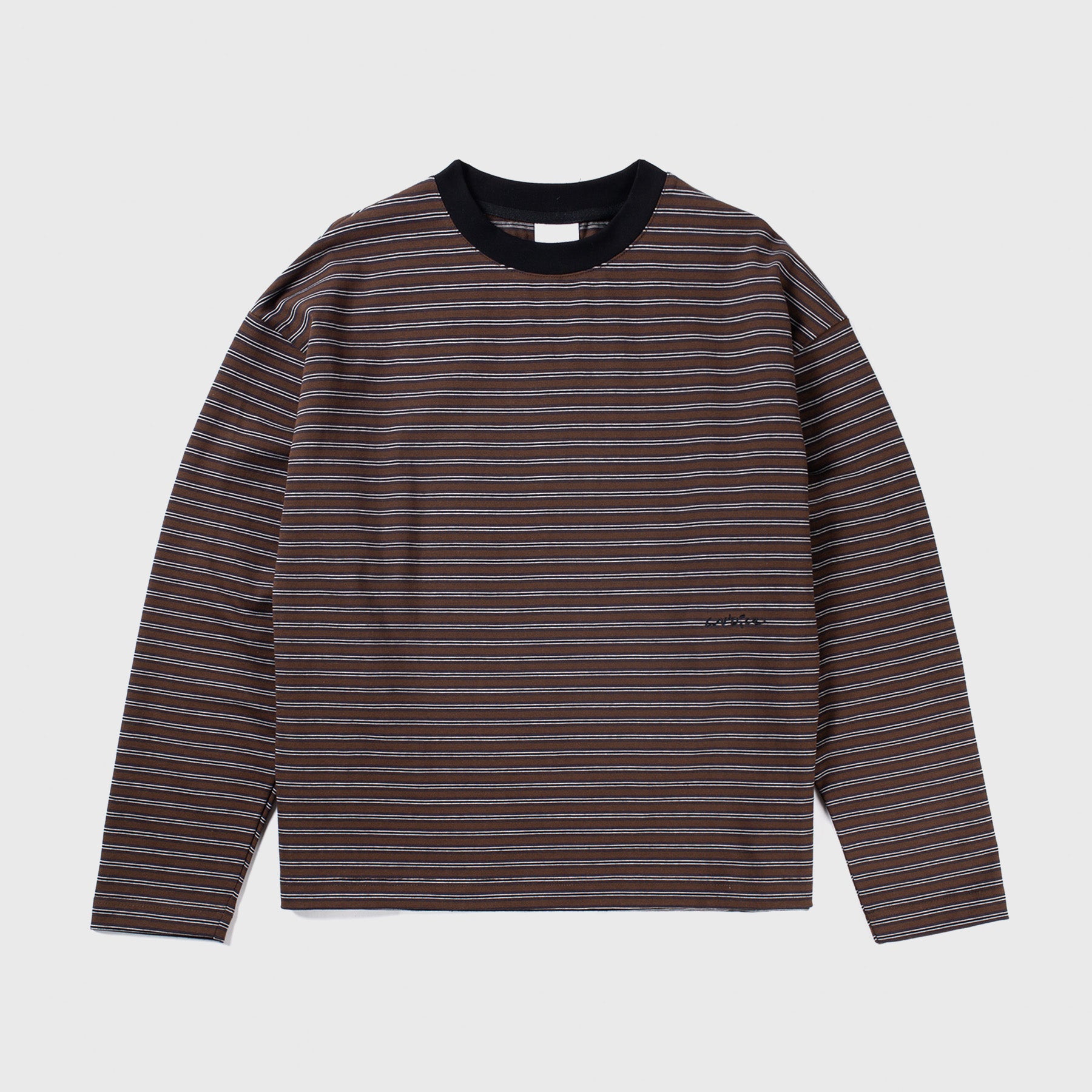 Kerferd Striped LS Tee Brown