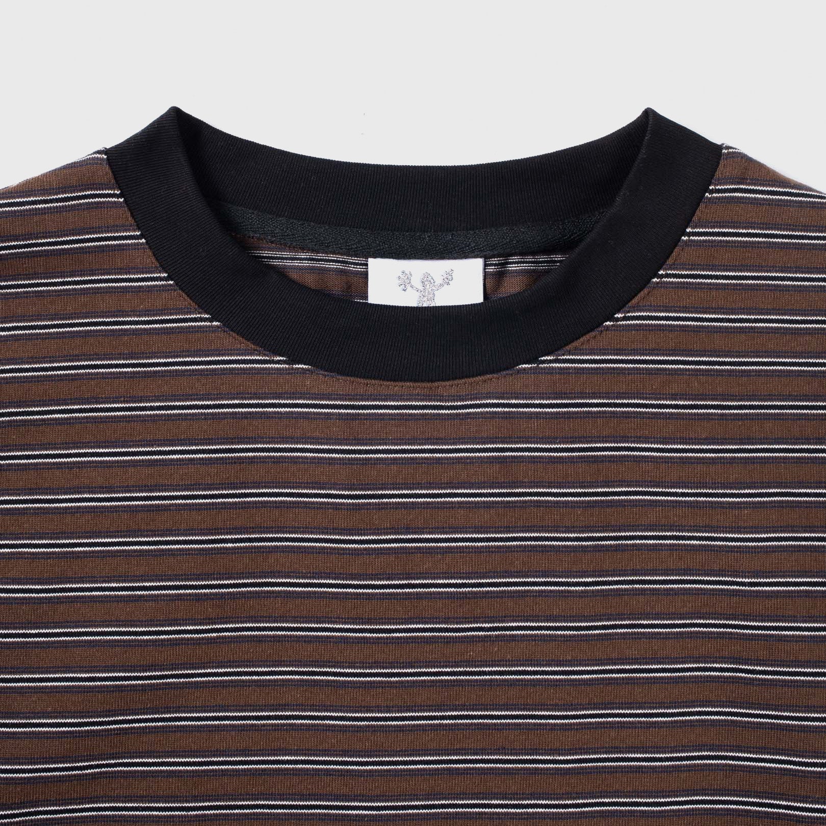 Kerferd Striped LS Tee Brown