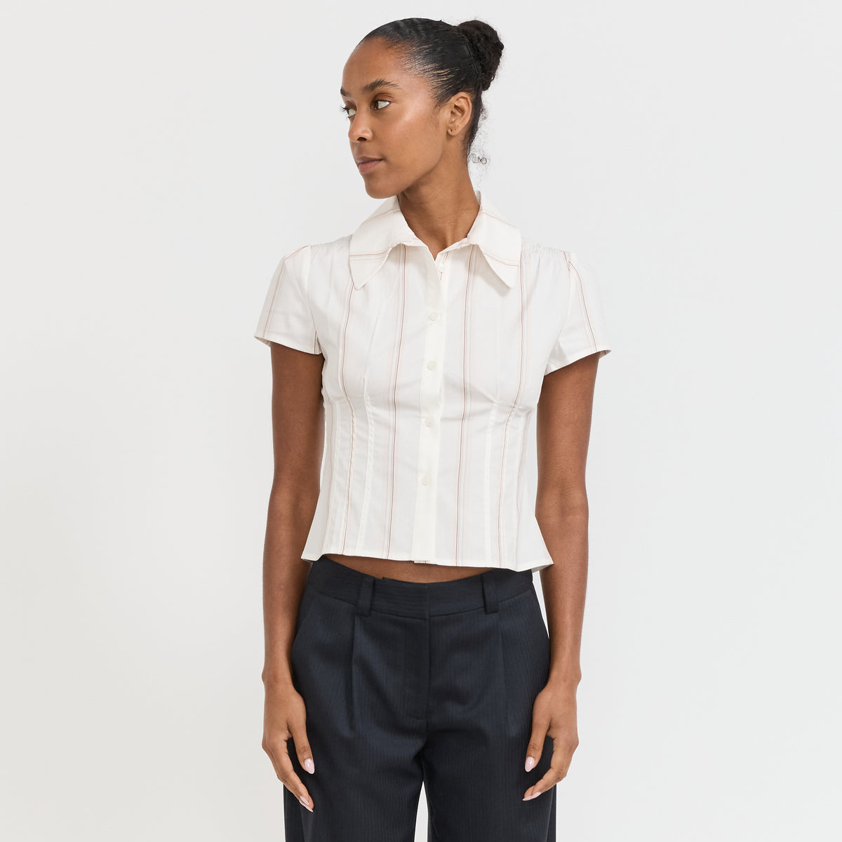 Arlie Short Sleeve Shirt White | Laagam Women's Shirts | Maplestore