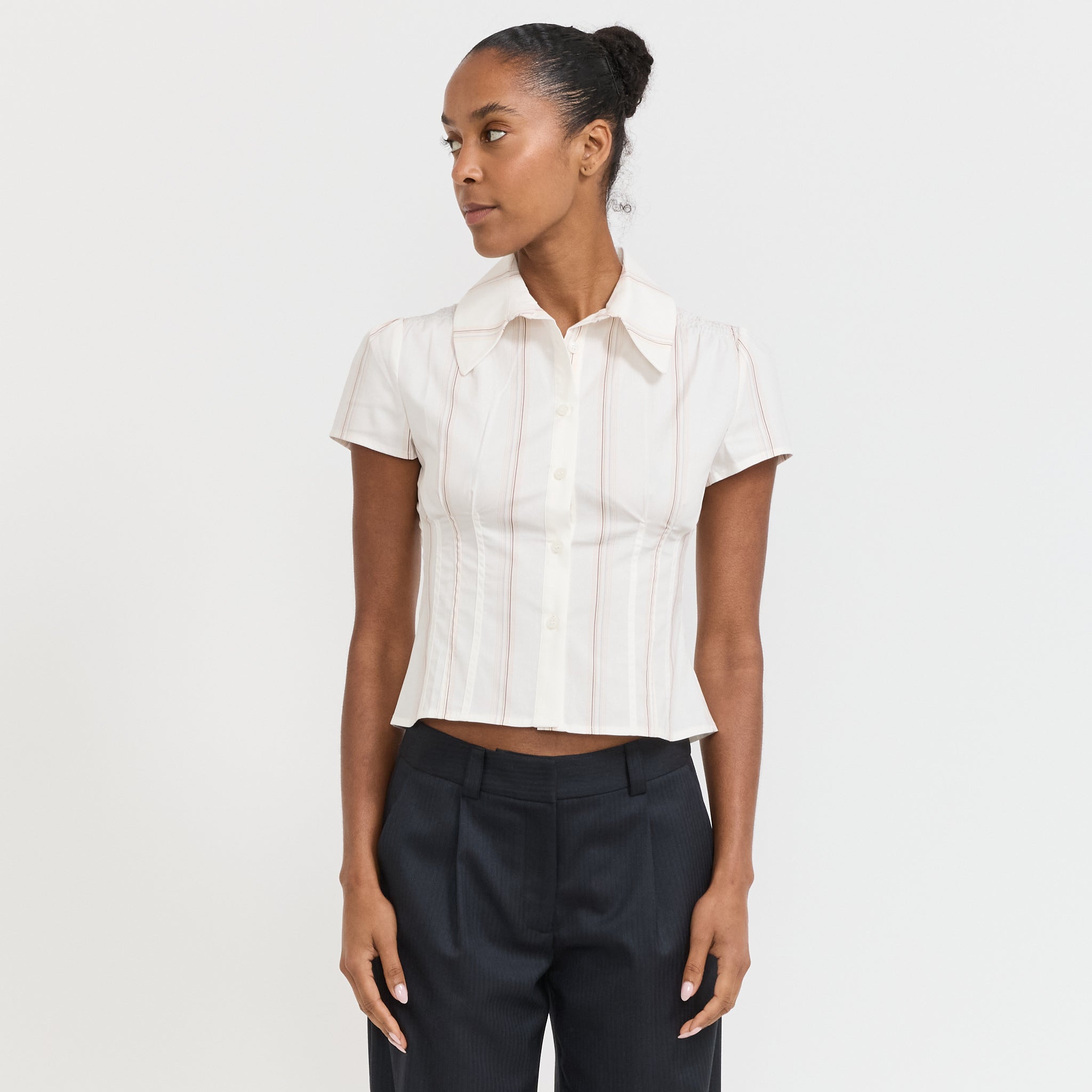 Laagam | Arlie Short Sleeve Shirt White | Maplestore