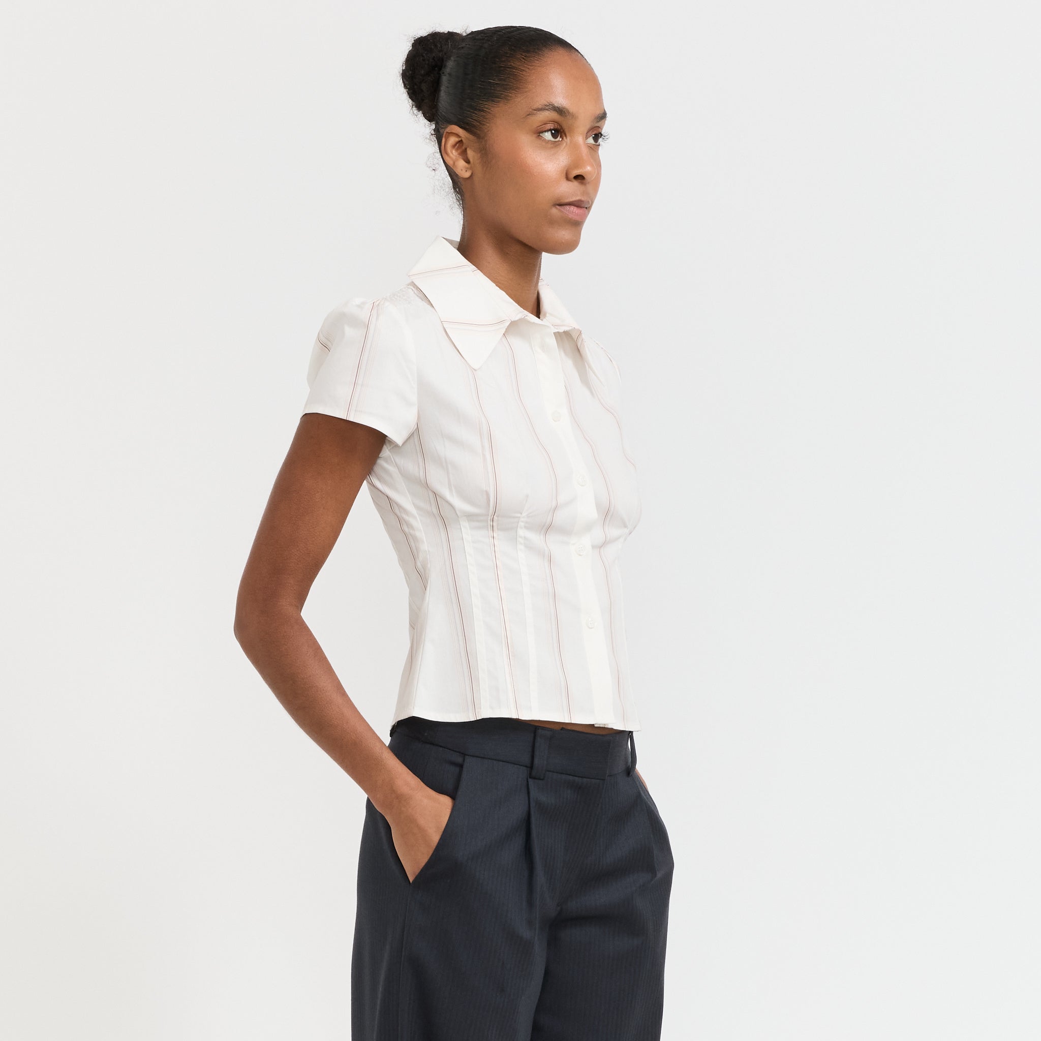 Laagam | Arlie Short Sleeve Shirt White | Maplestore