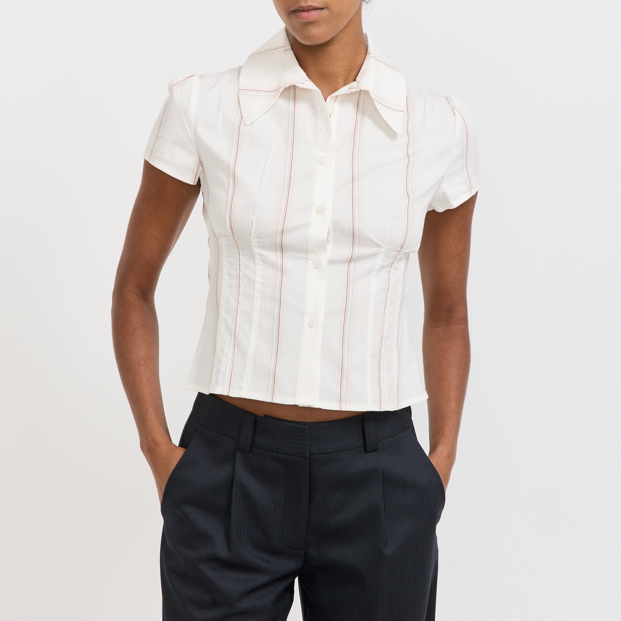 Laagam | Arlie Short Sleeve Shirt White | Maplestore