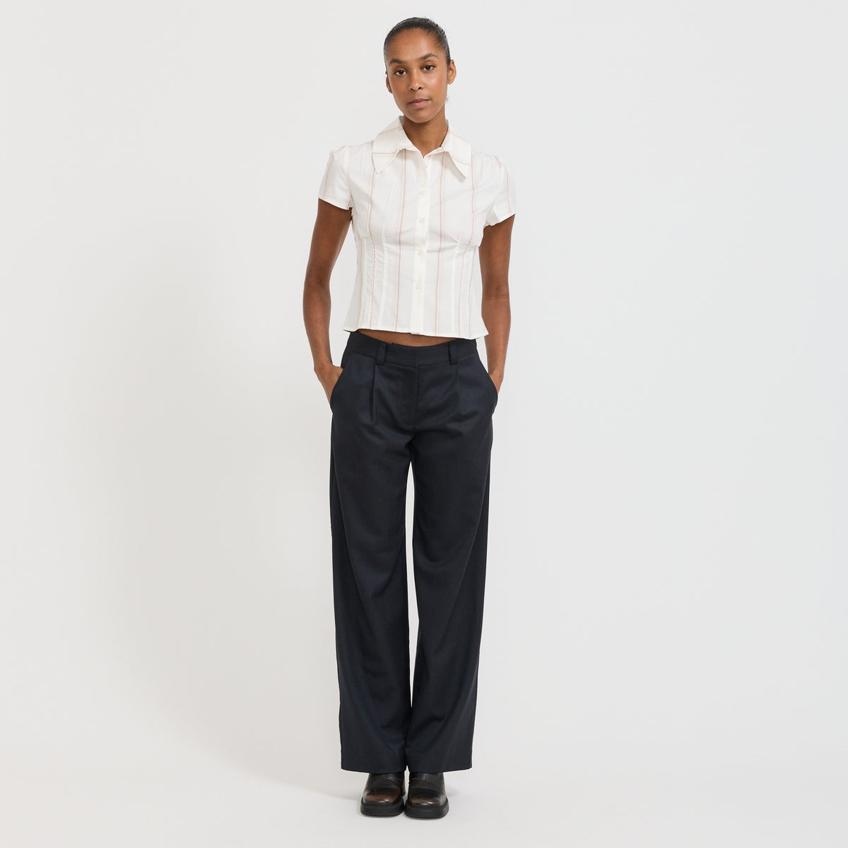 Arlie Short Sleeve Shirt White | Laagam Women's Shirts | Maplestore