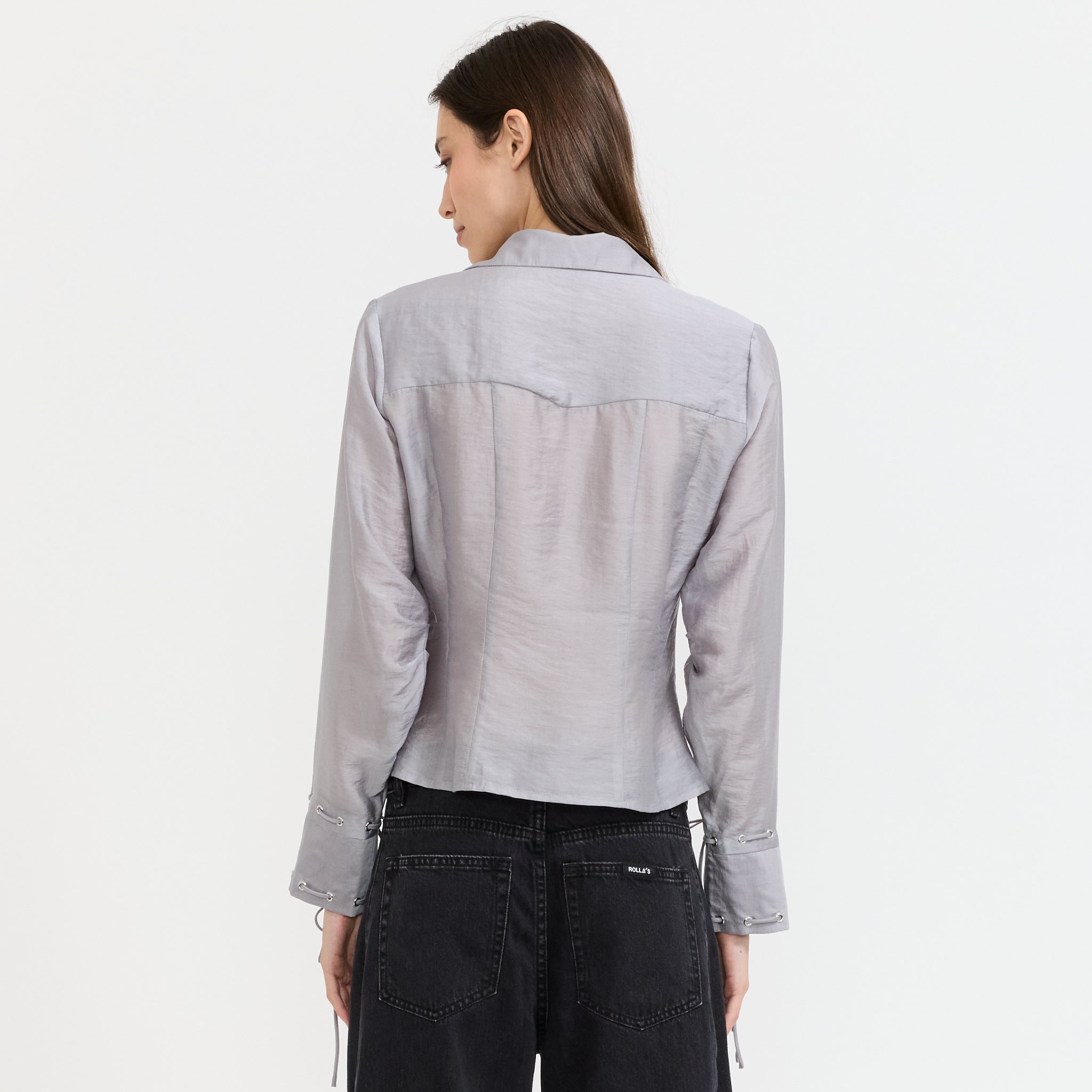 Arwen Grey Ruched Blouse