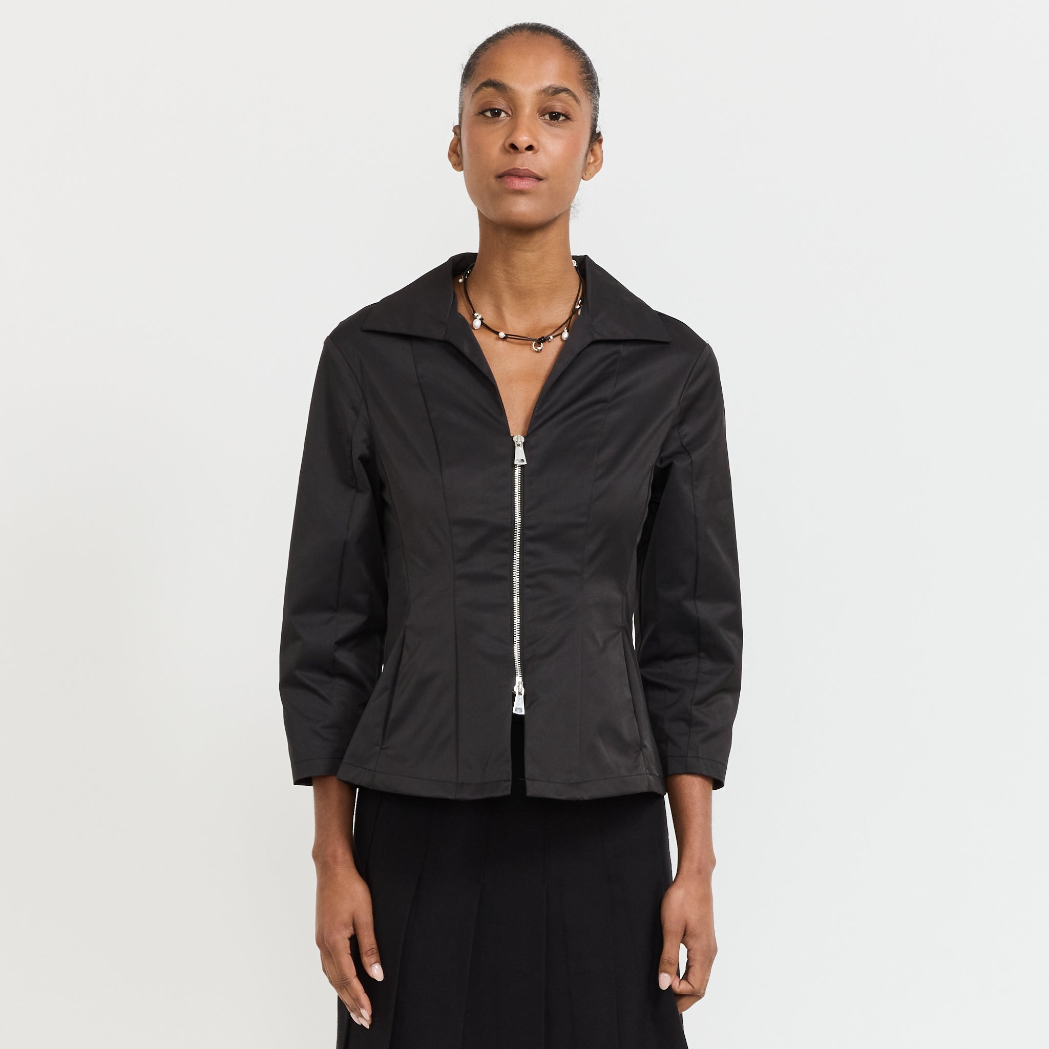 Harlem Zippered Shirt Black
