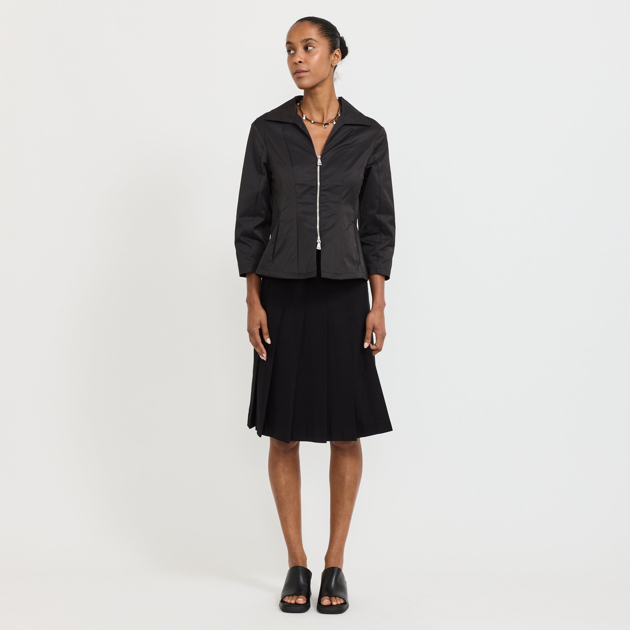 Harlem Zippered Shirt Black
