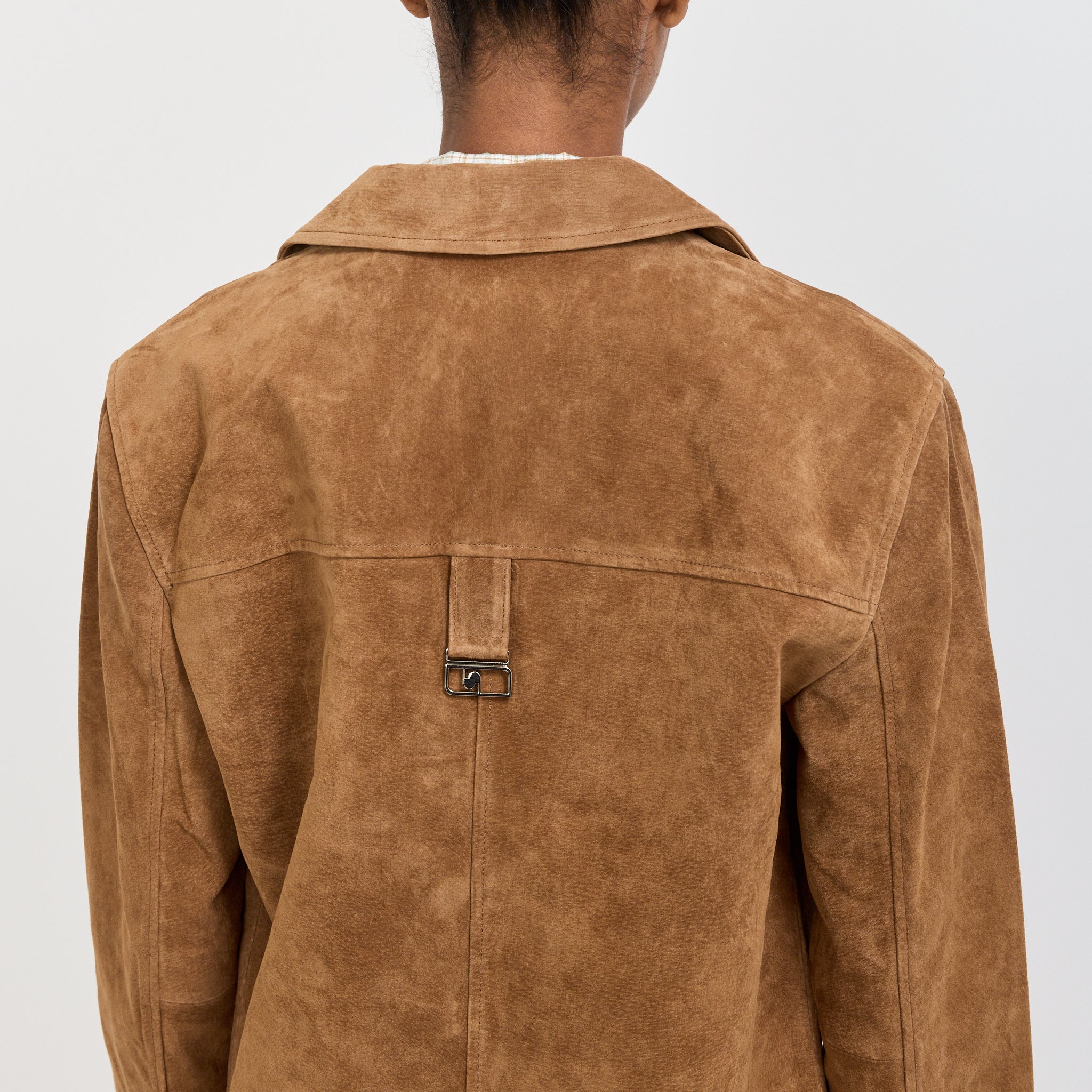 Laagam | Maira Suede Long Jacket Brown | Maplestore