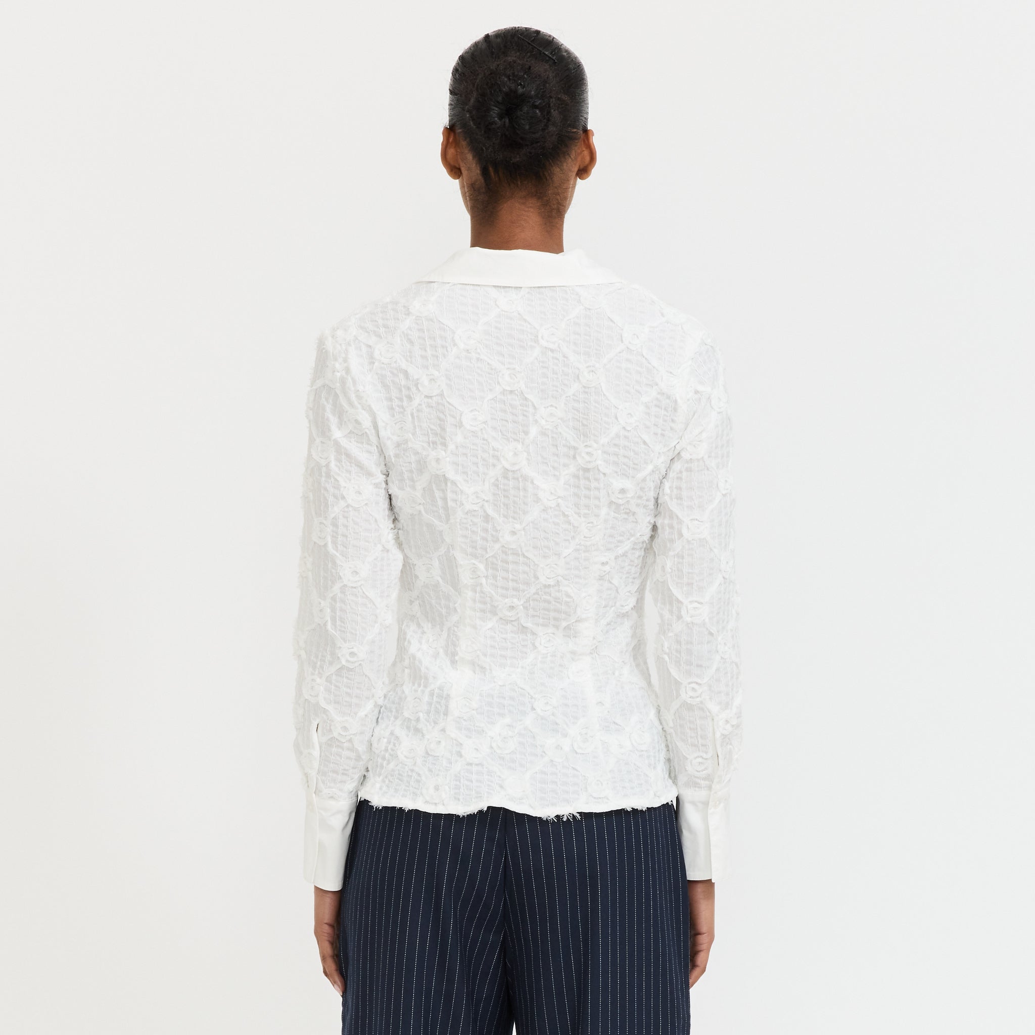 Sally Textured Shirt White