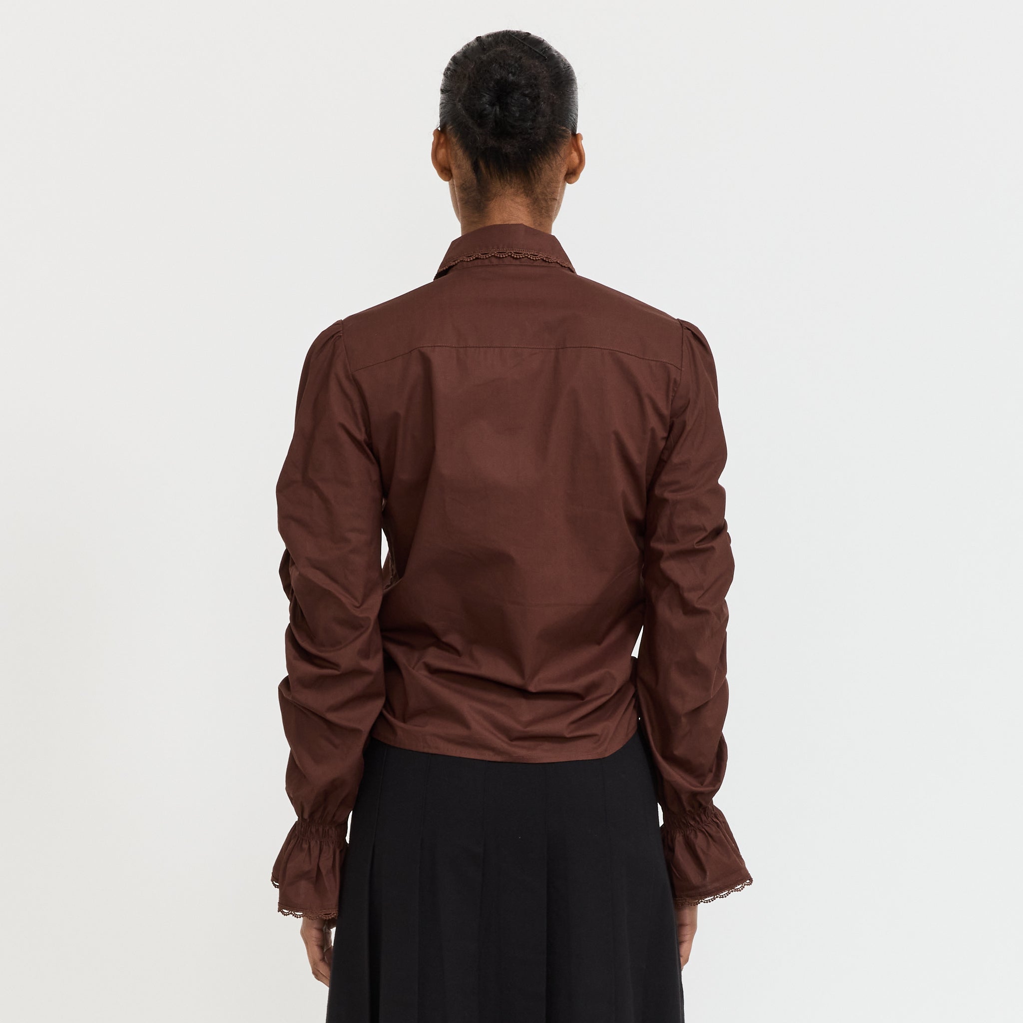 Sultana Ruched Shirt Brown