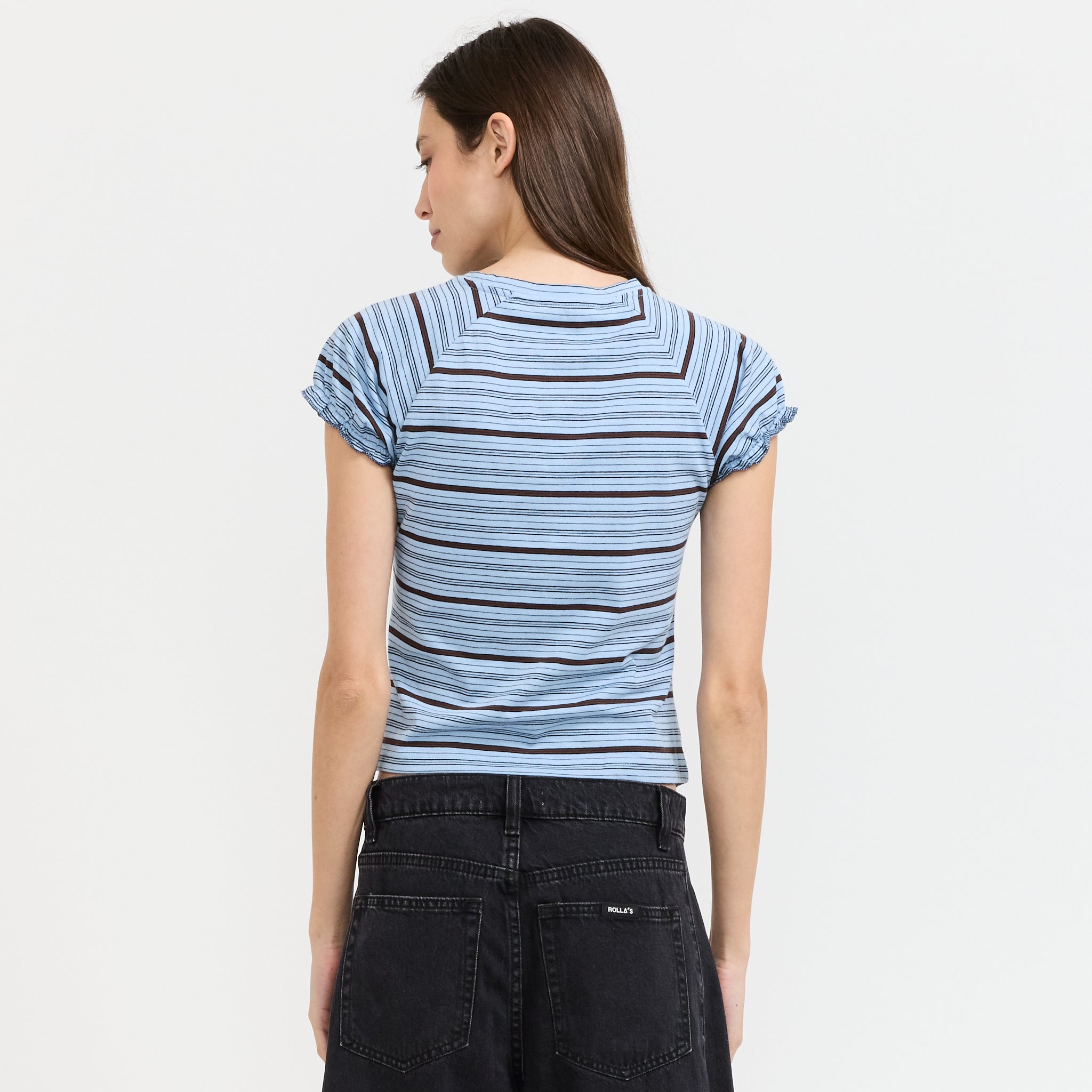 Zaira Blue Embroidered Logo T-Shirt Blue