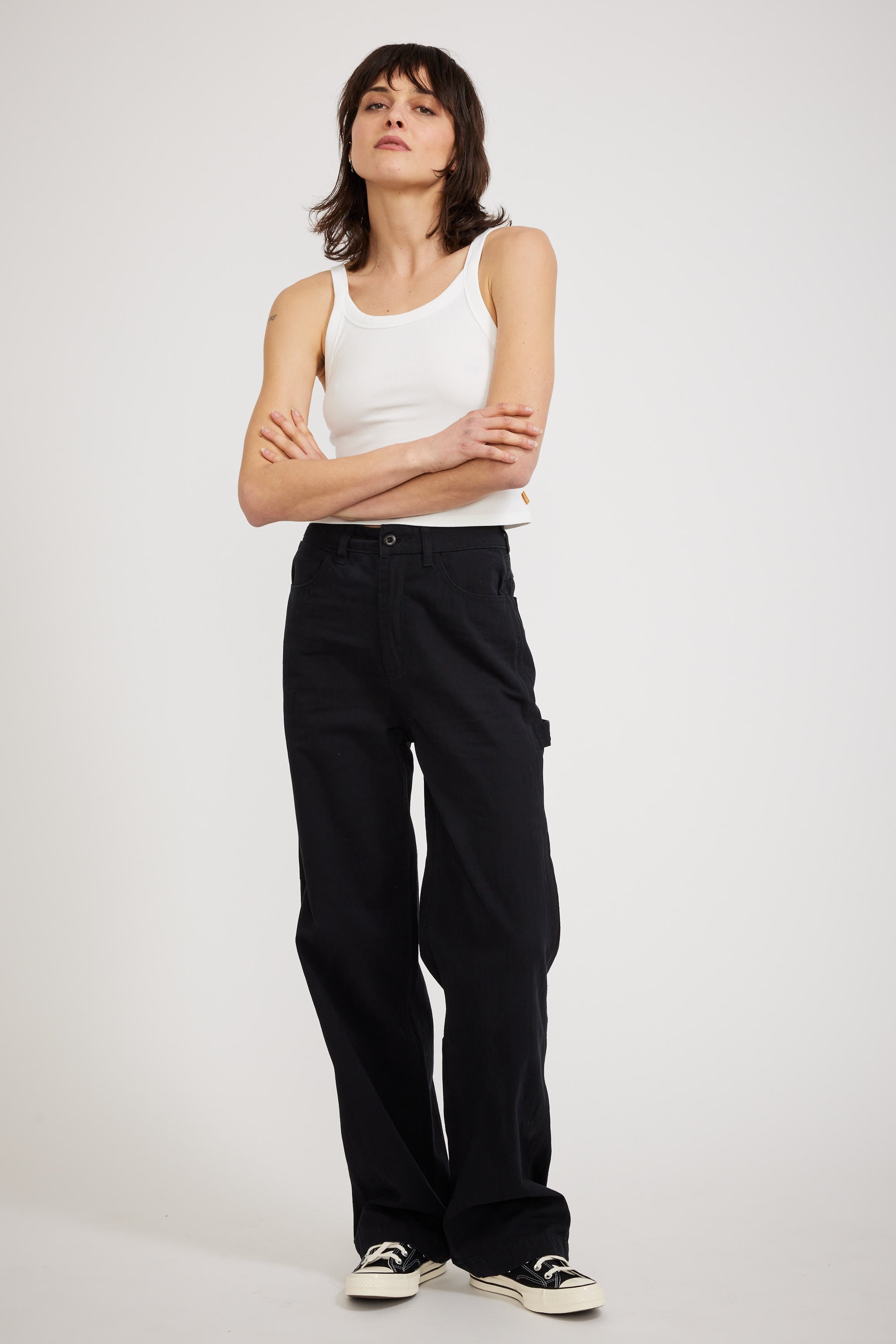 Larriet | Womens Carpenter Pant Black | Maplestore