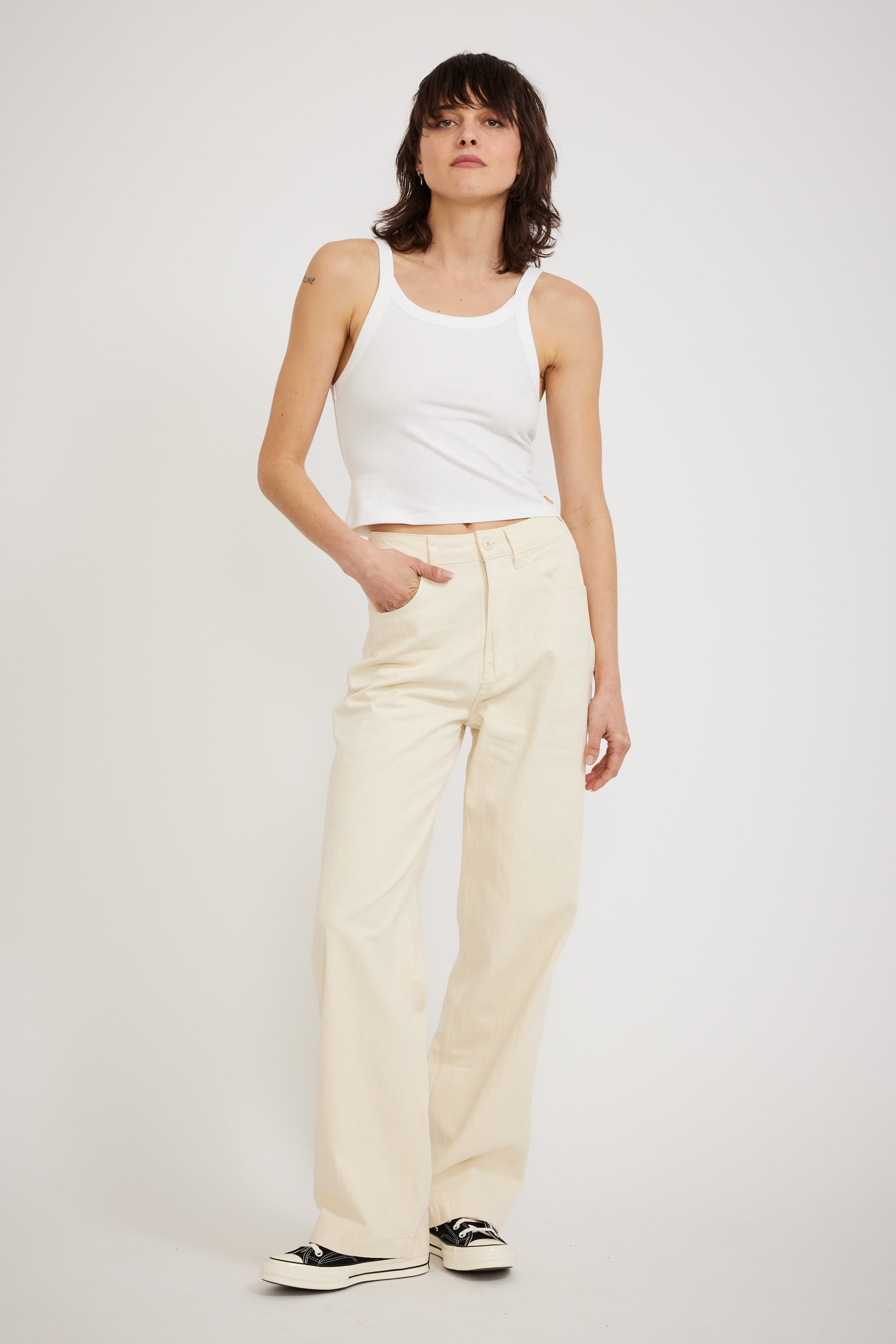 Larriet | Womens Carpenter Pant Natural | Maplestore