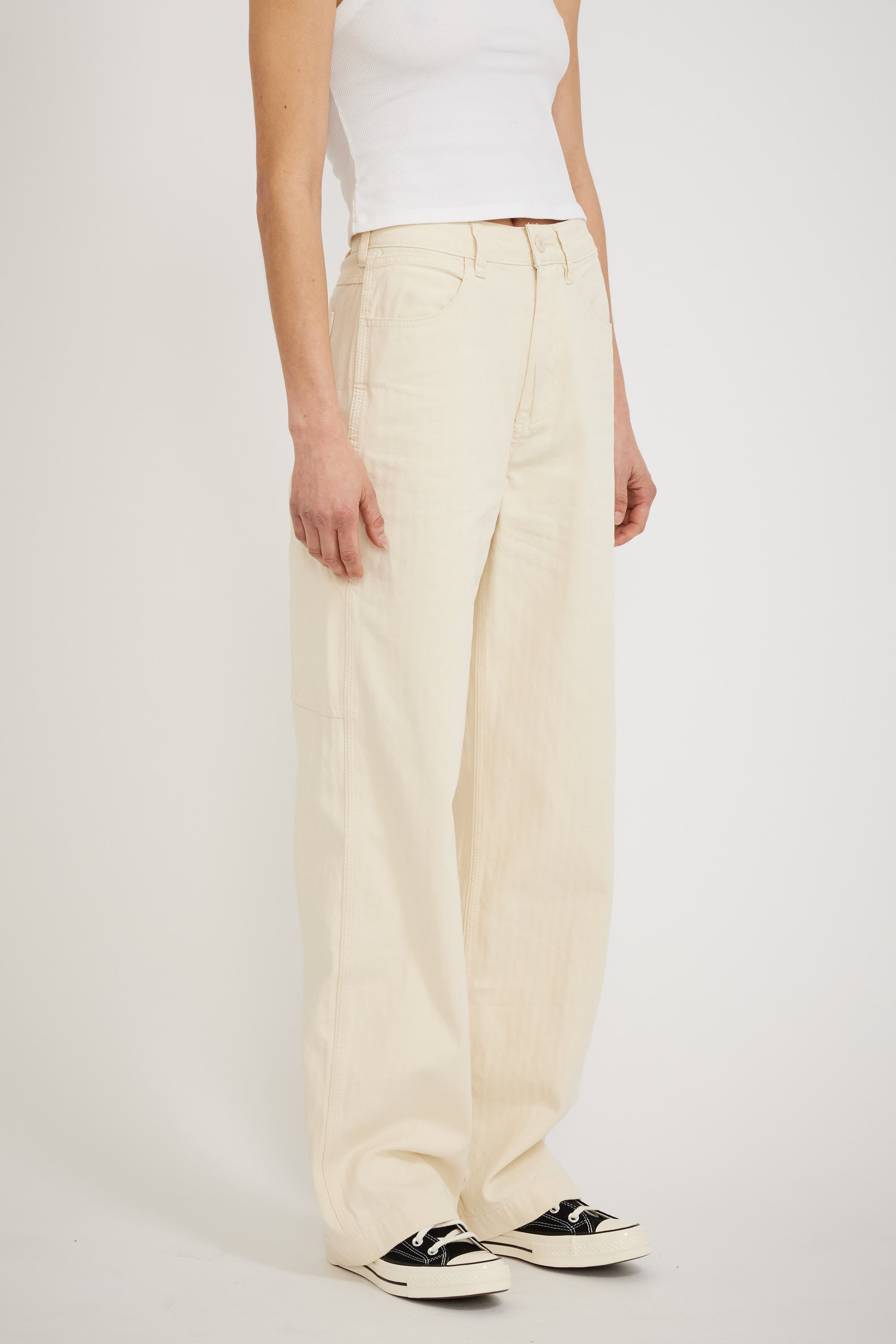 Larriet | Womens Carpenter Pant Natural | Maplestore