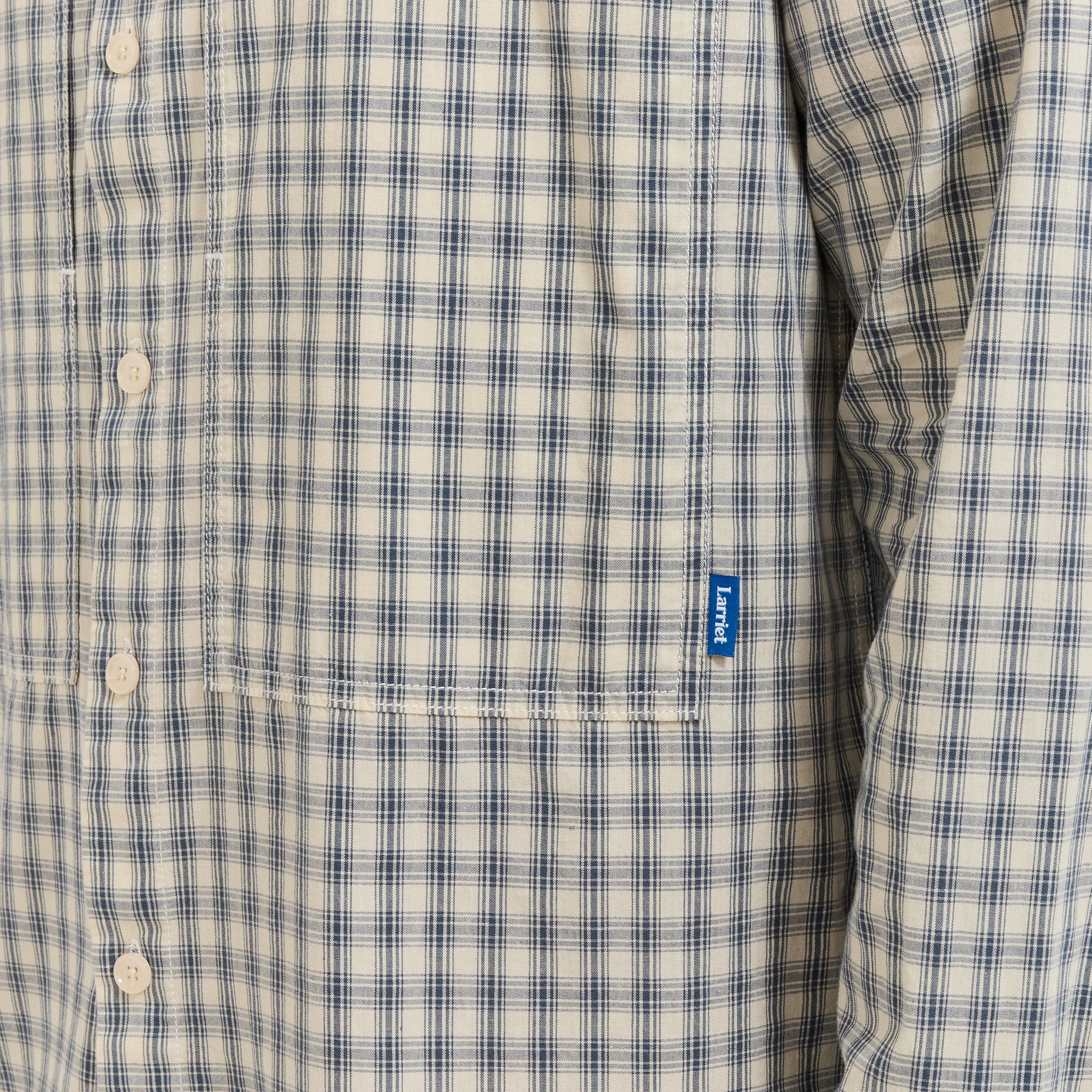 Cliff Long Sleeve Shirt Natural Plaid