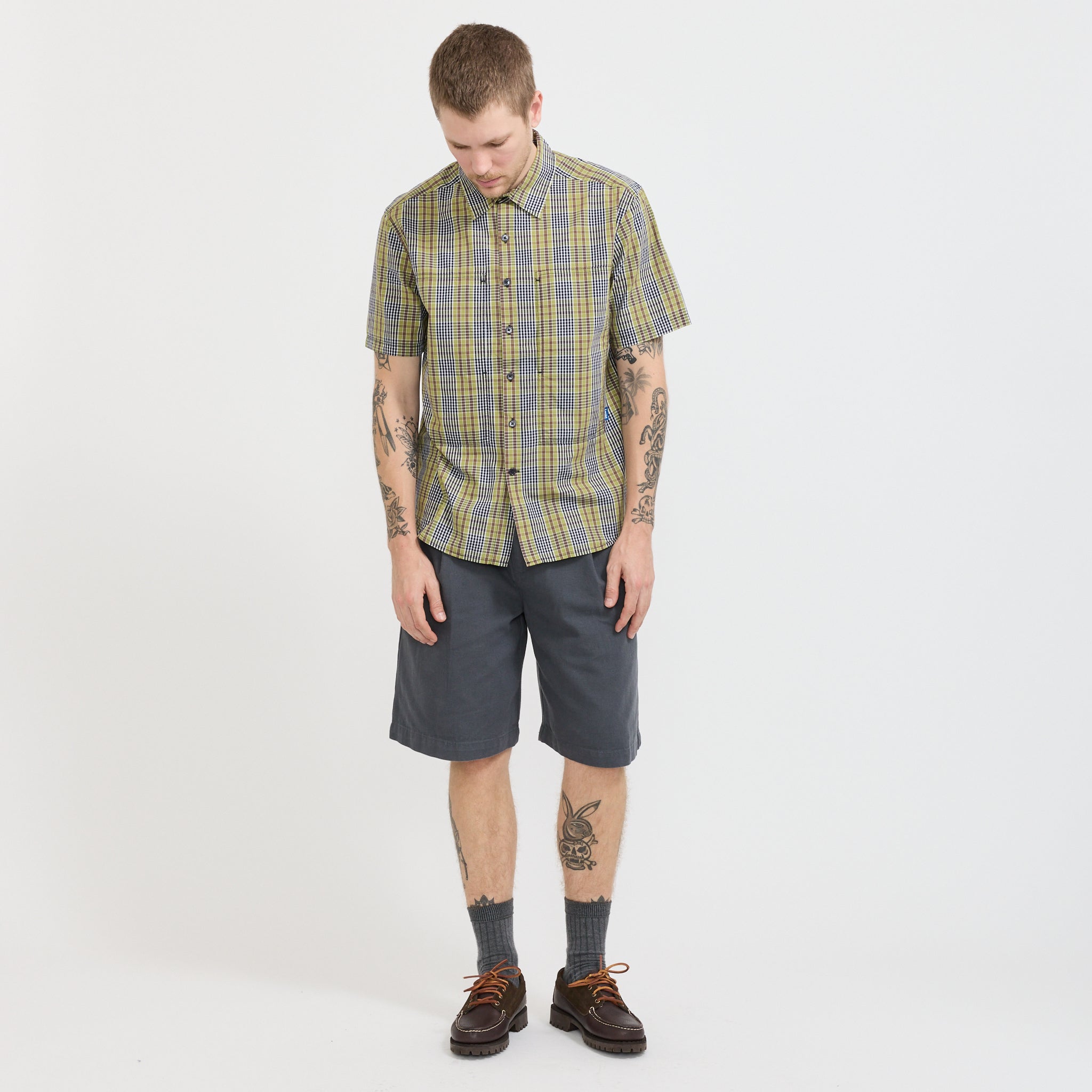 Larriet | Cliff Short Sleeve Shirt Cedar Plaid | Maplestore