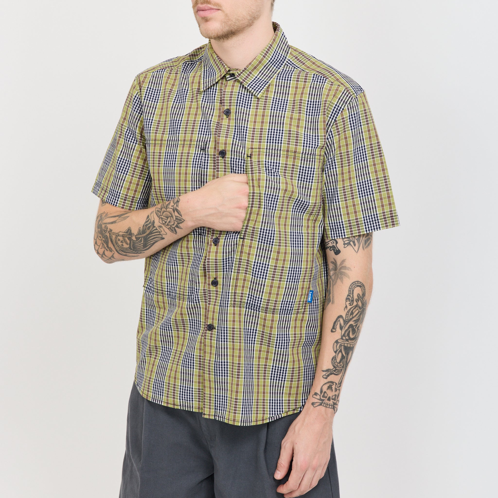 Larriet | Cliff Short Sleeve Shirt Cedar Plaid | Maplestore