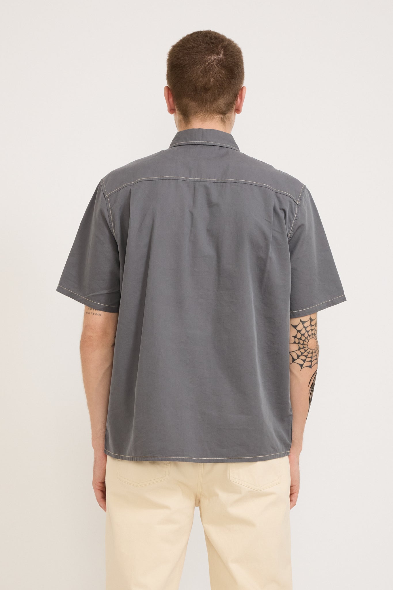 Larriet | Cliff Short Sleeve Shirt Charcoal | Maplestore