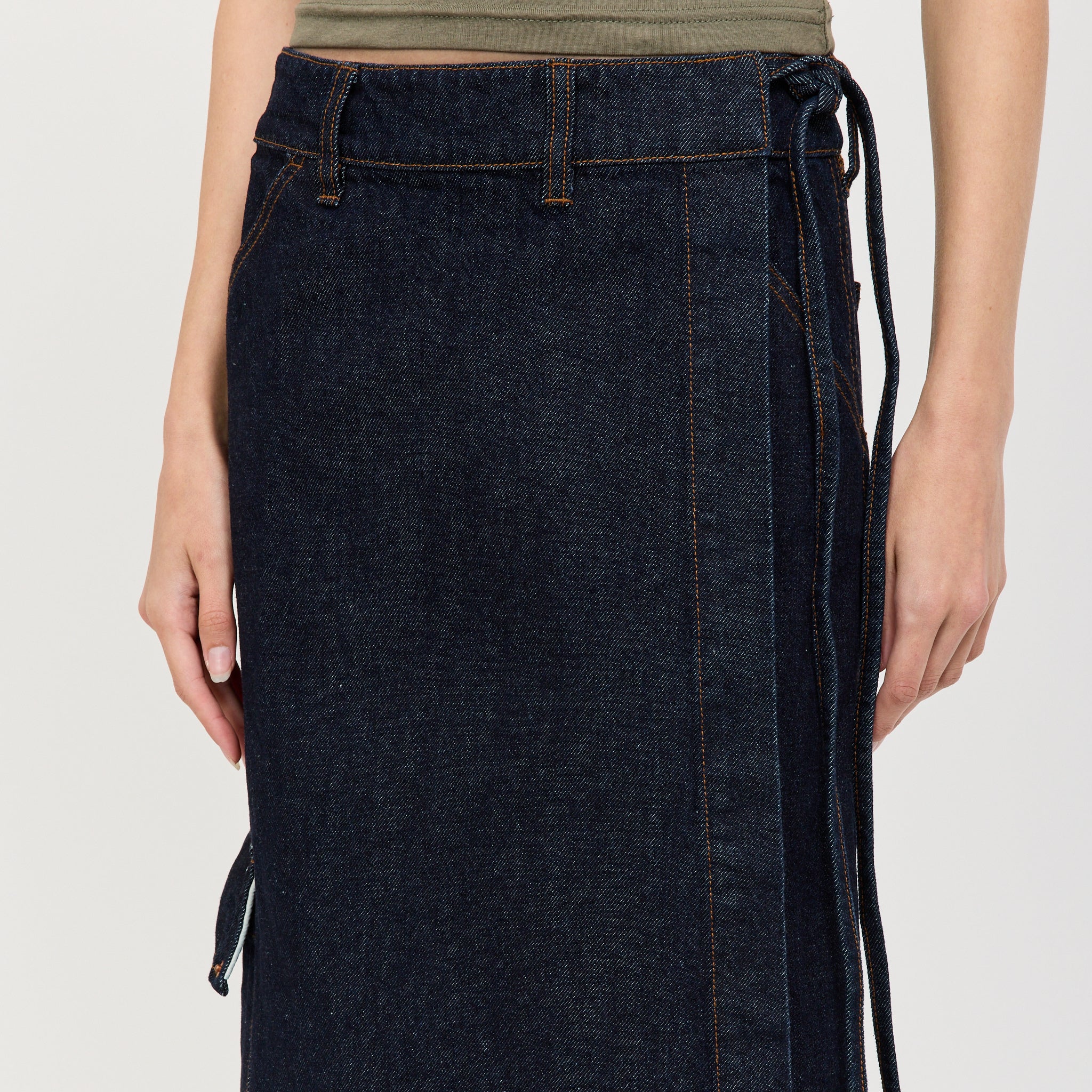 Combat Skirt Indigo Denim