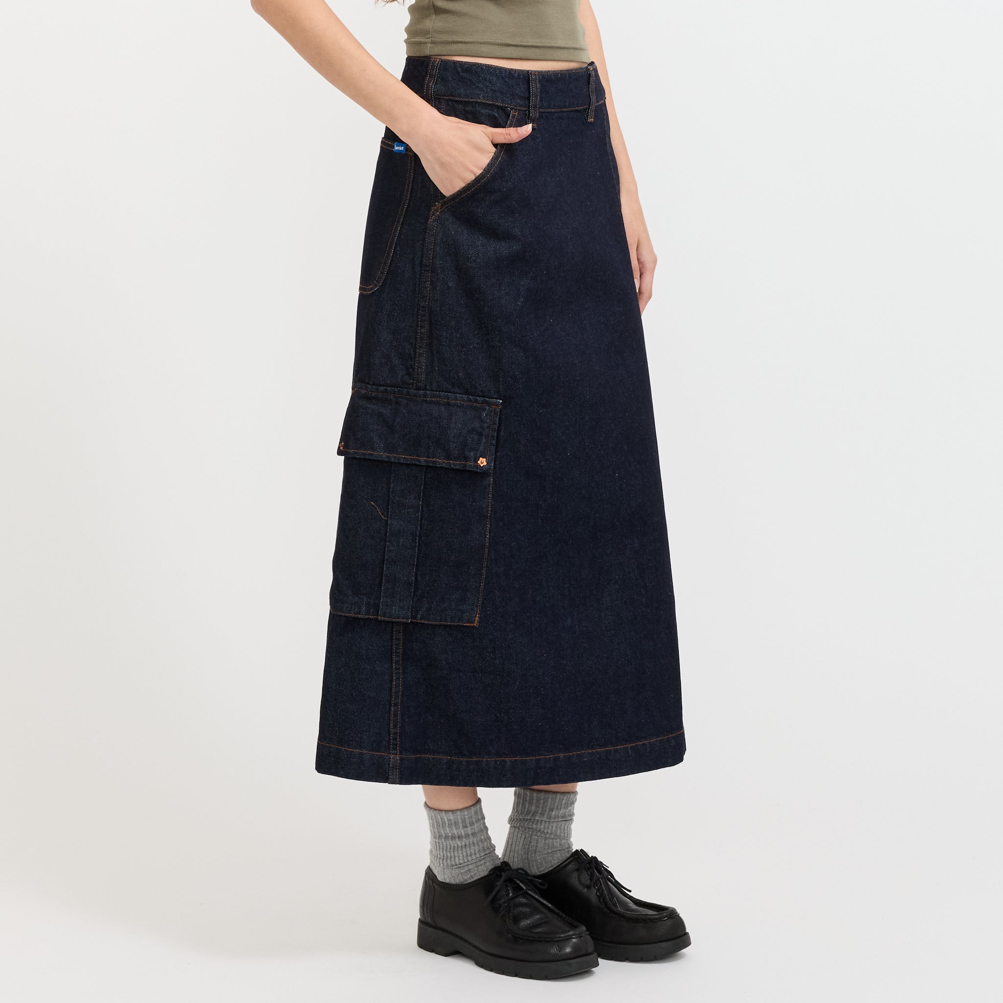 Combat Skirt Indigo Denim