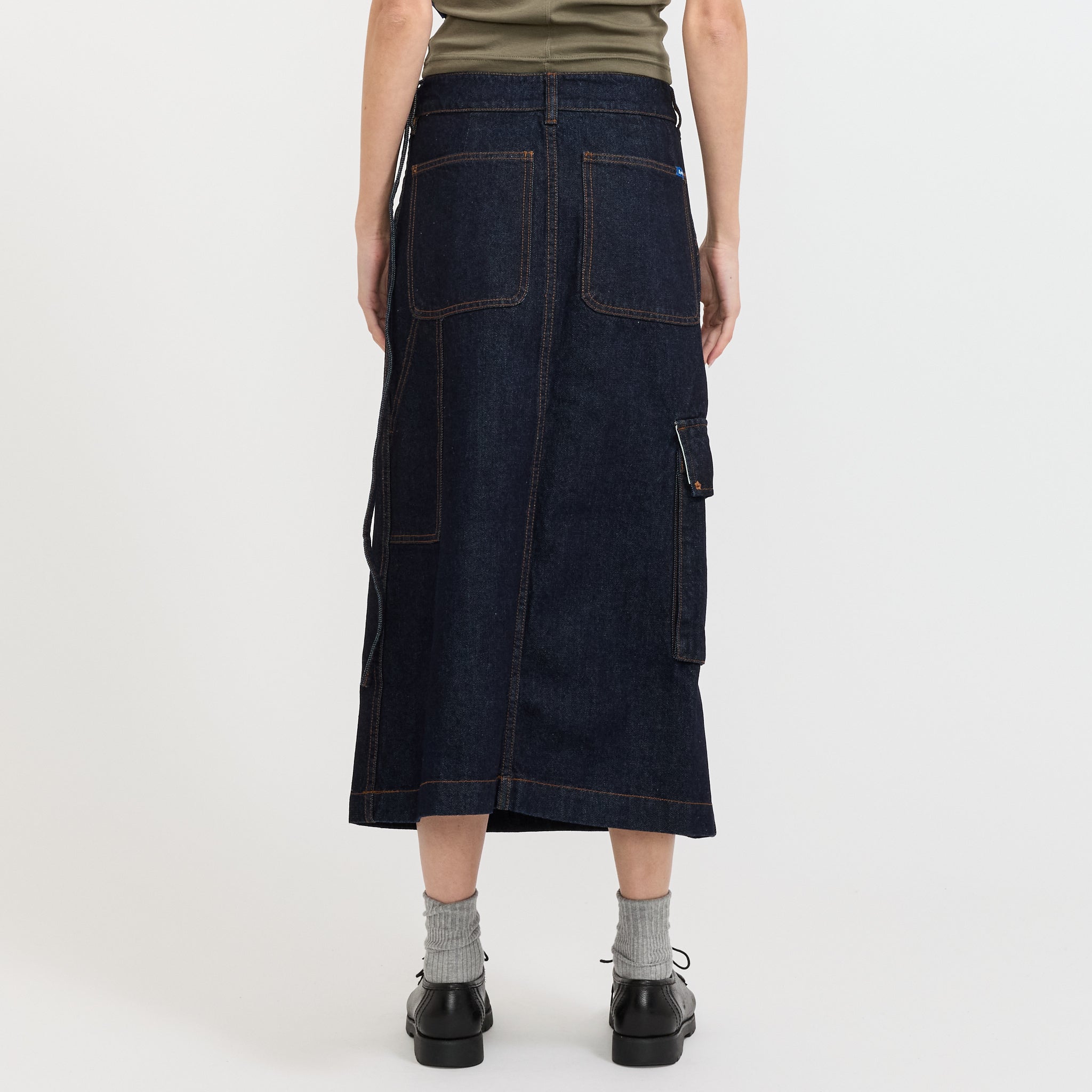 Combat Skirt Indigo Denim
