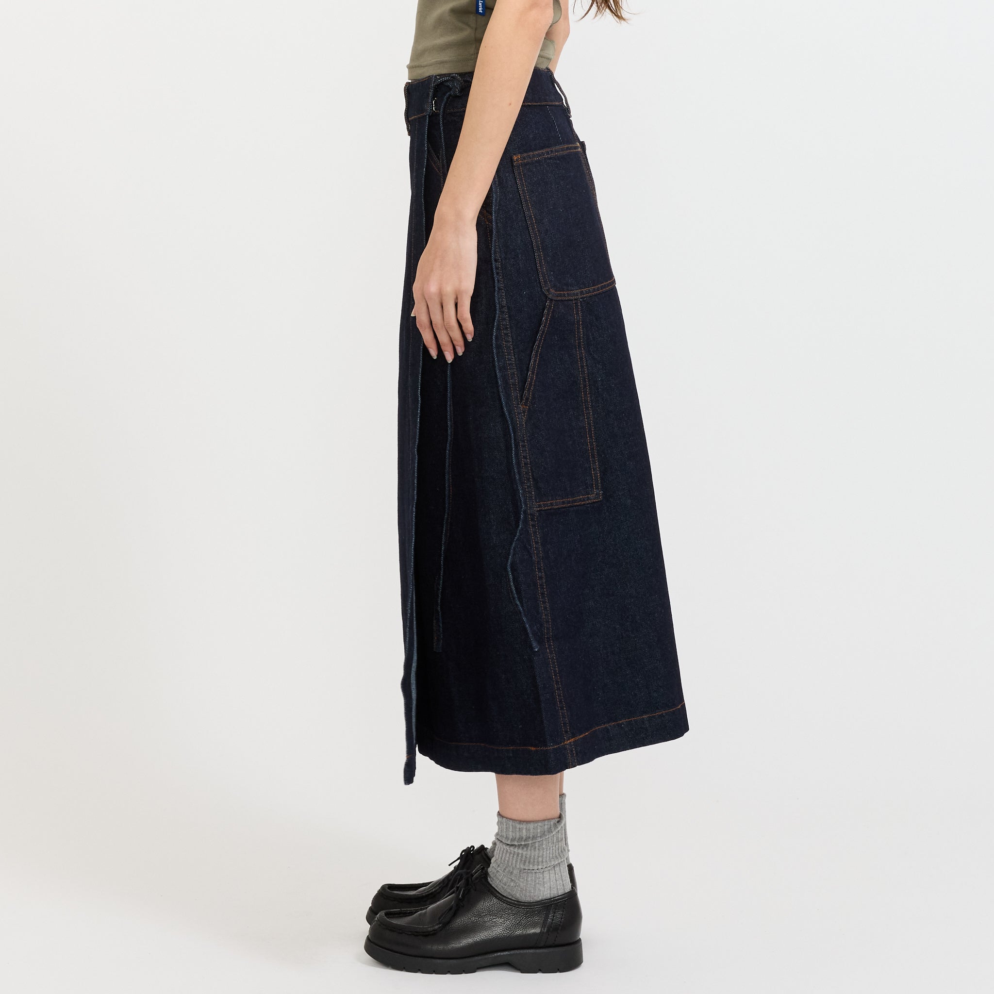 Combat Skirt Indigo Denim