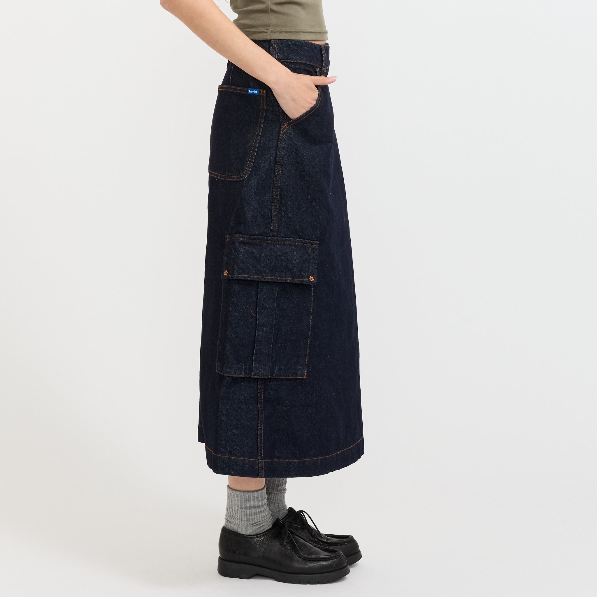 Combat Skirt Indigo Denim