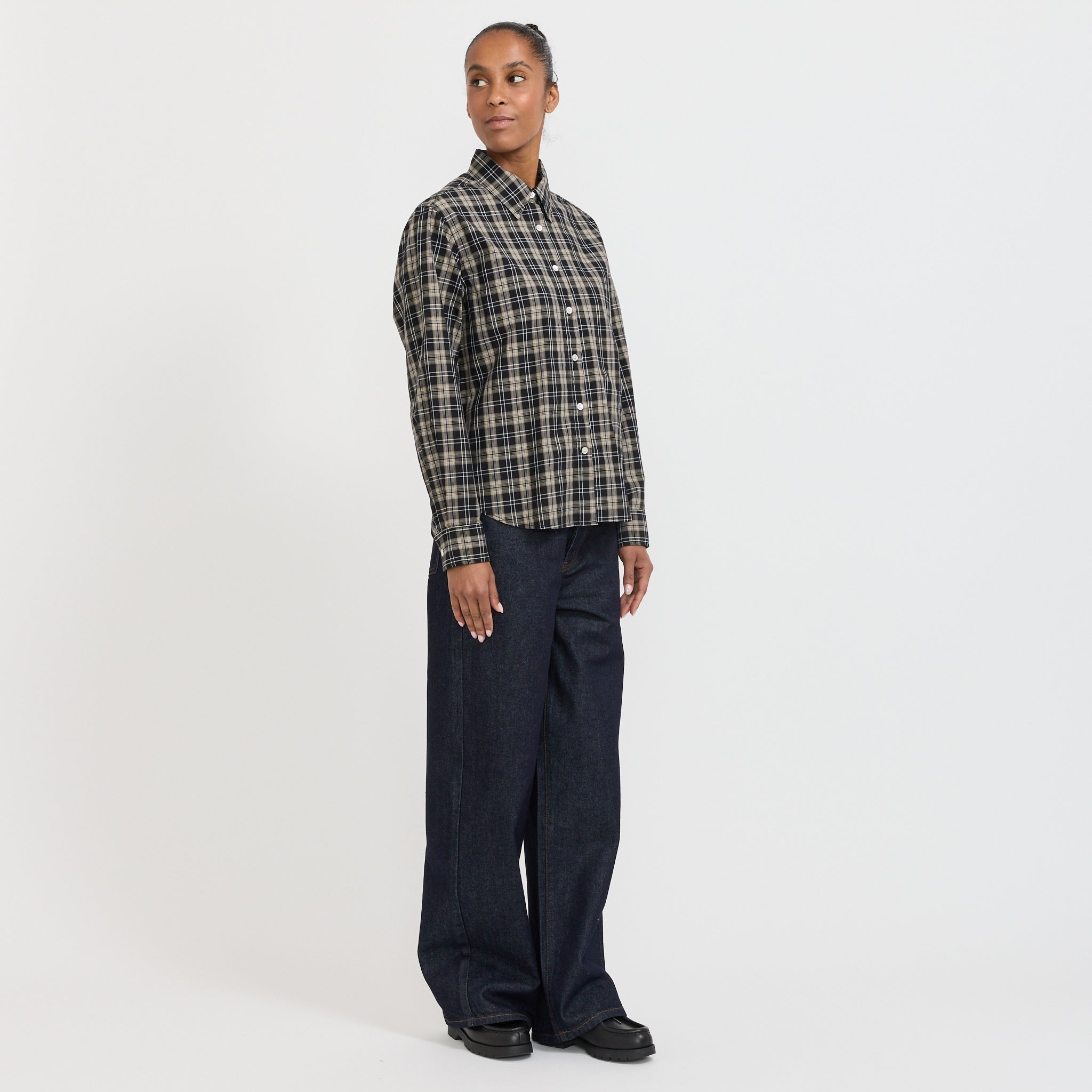 Larriet | Dume Shirt Black Plaid | Maplestore