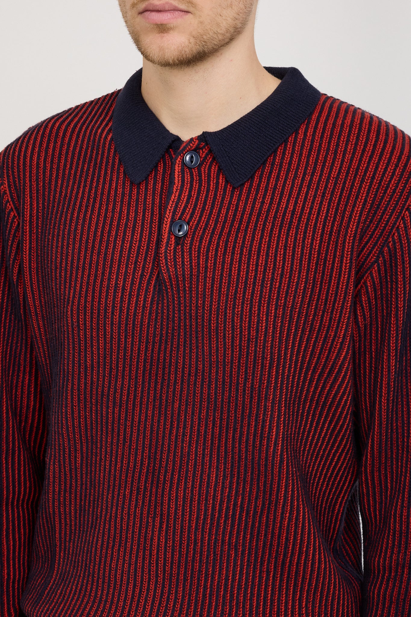 Fisherman Polo Navy/Red