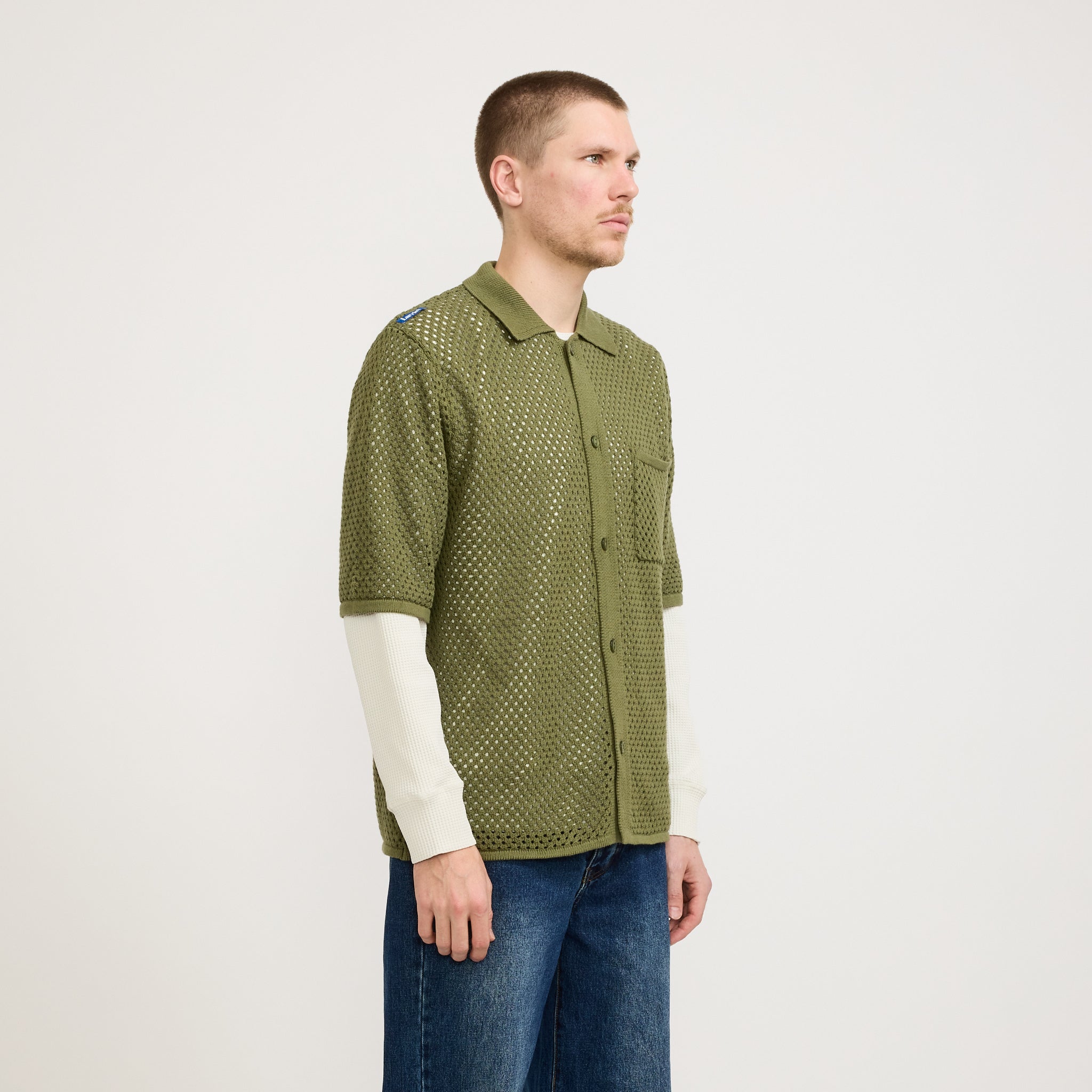 Larriet | Flora Short Sleeve Shirt Army | Maplestore
