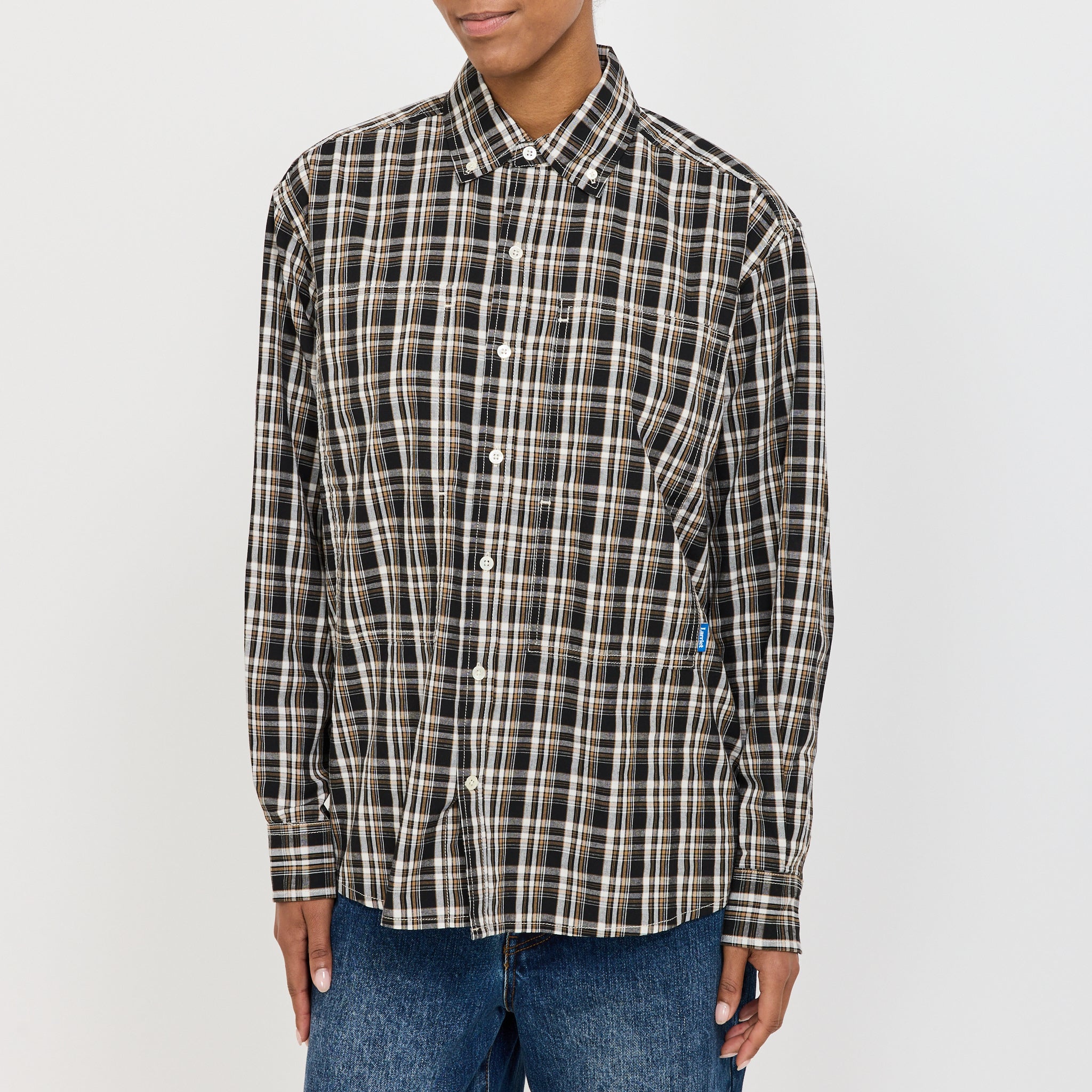Larriet | Womens Grant Shirt Black Plaid | Maplestore