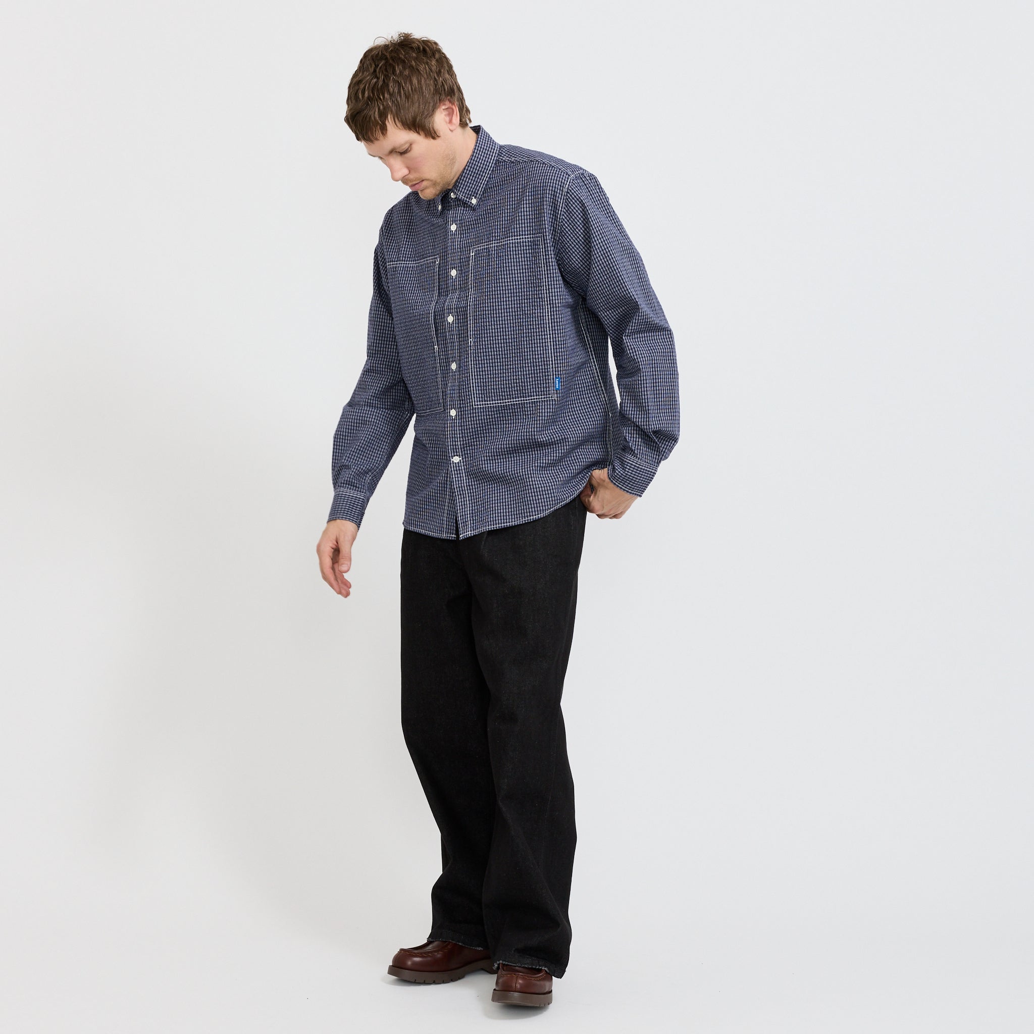 Grant Shirt Navy Check