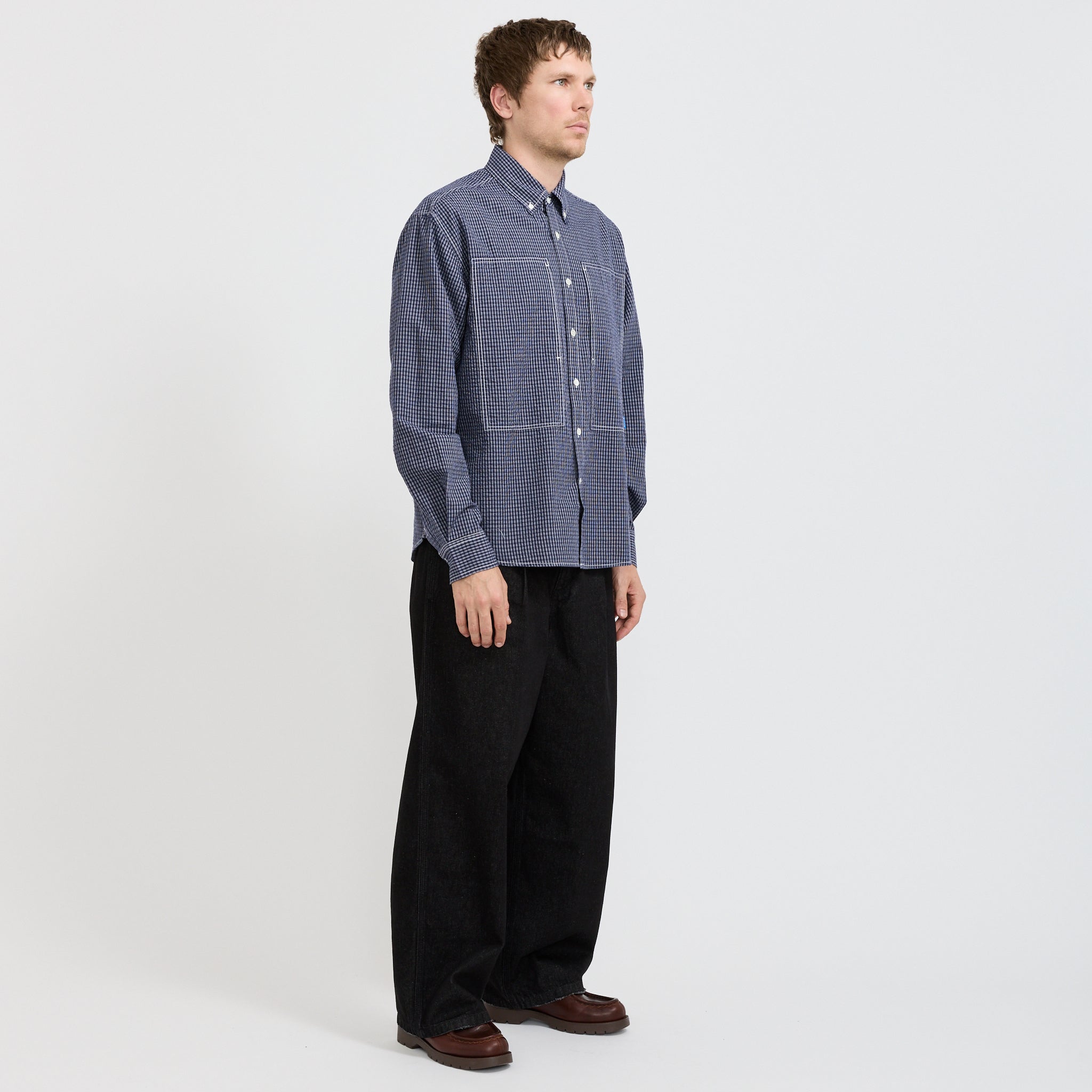 Grant Shirt Navy Check