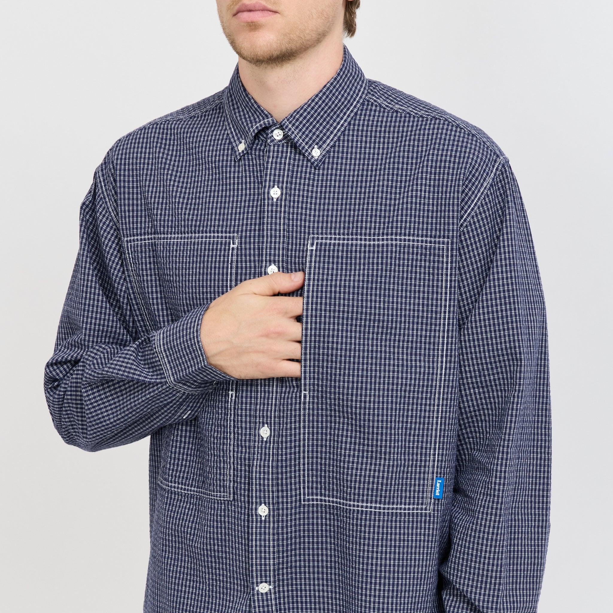 Grant Shirt Navy Check
