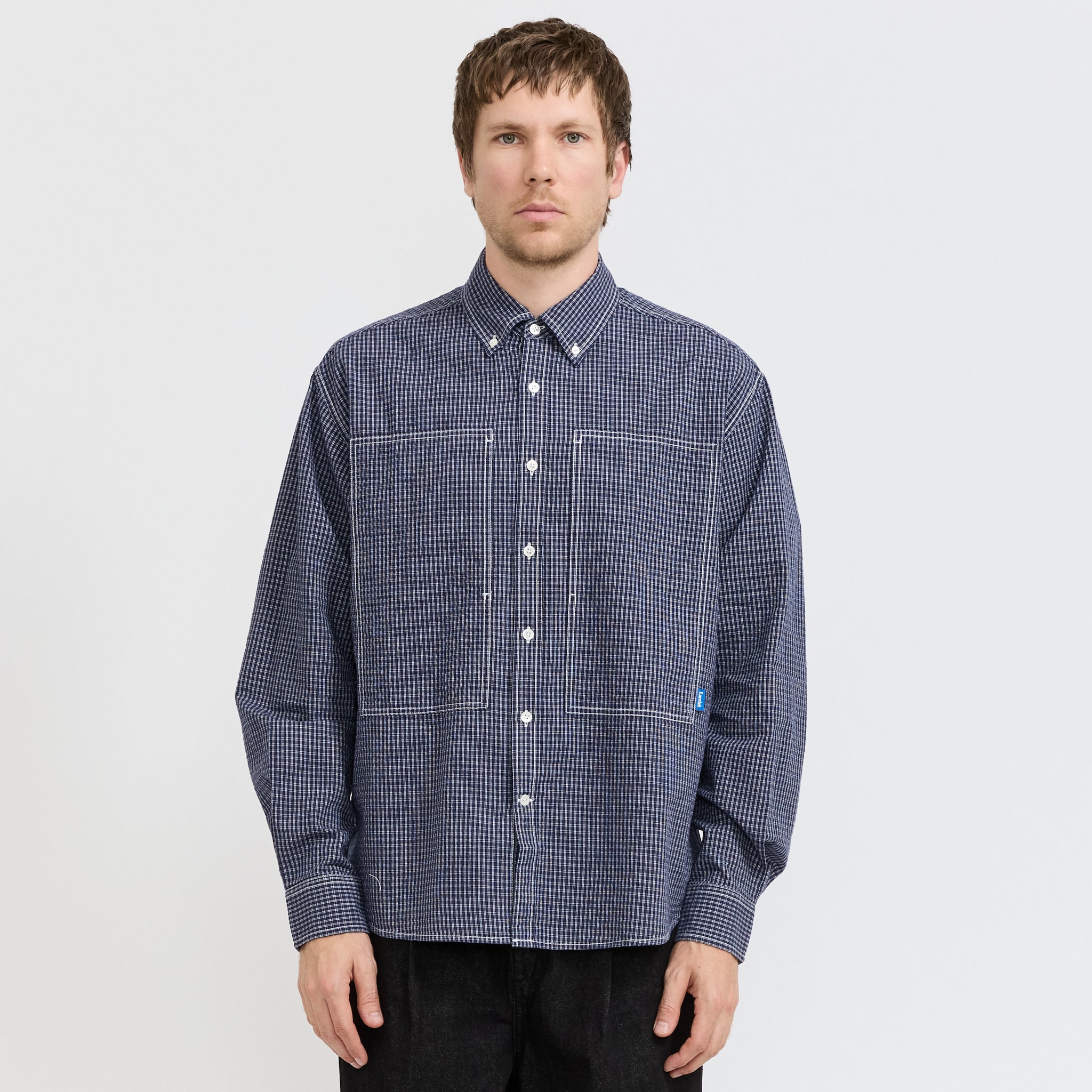 Grant Shirt Navy Check