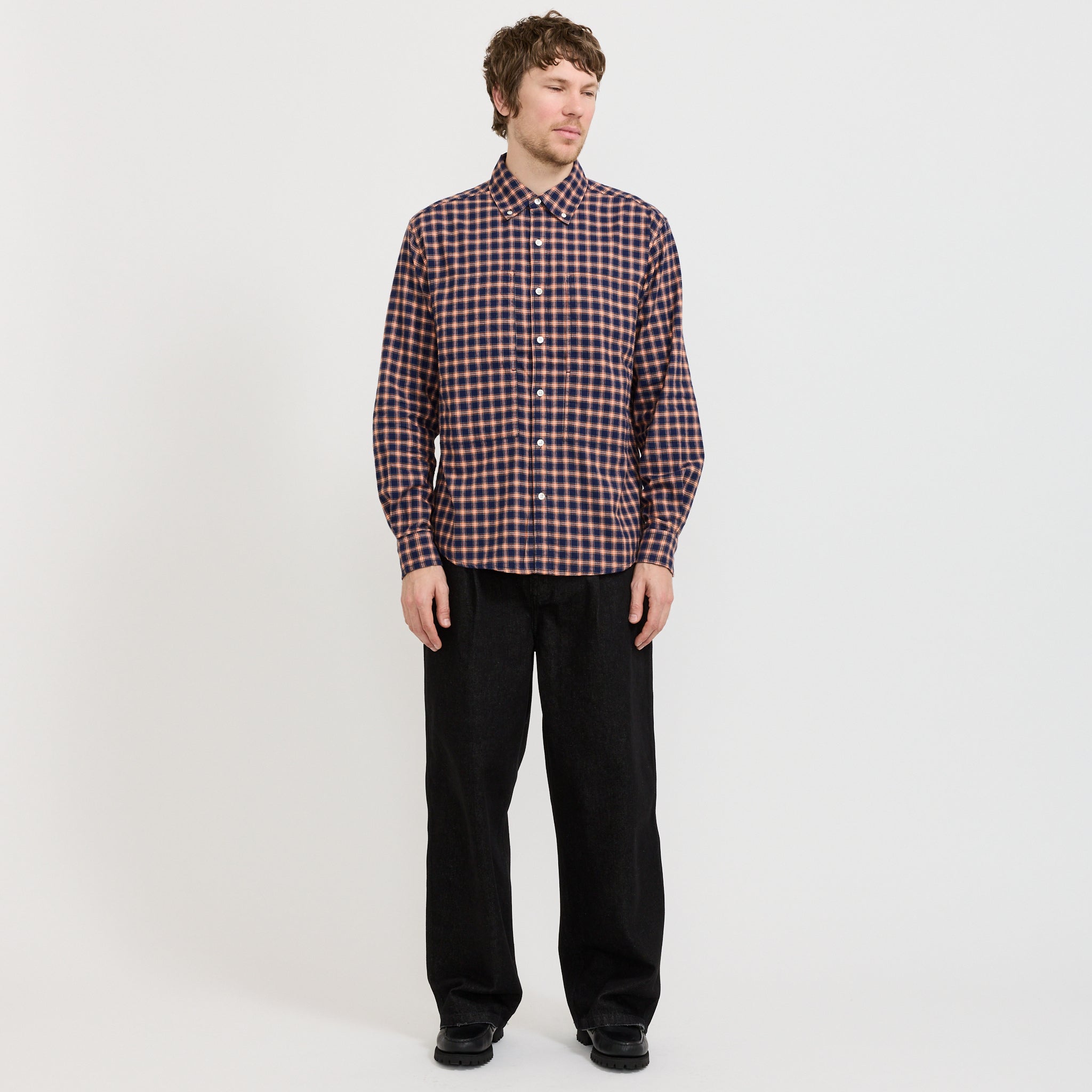 Grant Shirt Navy Plaid