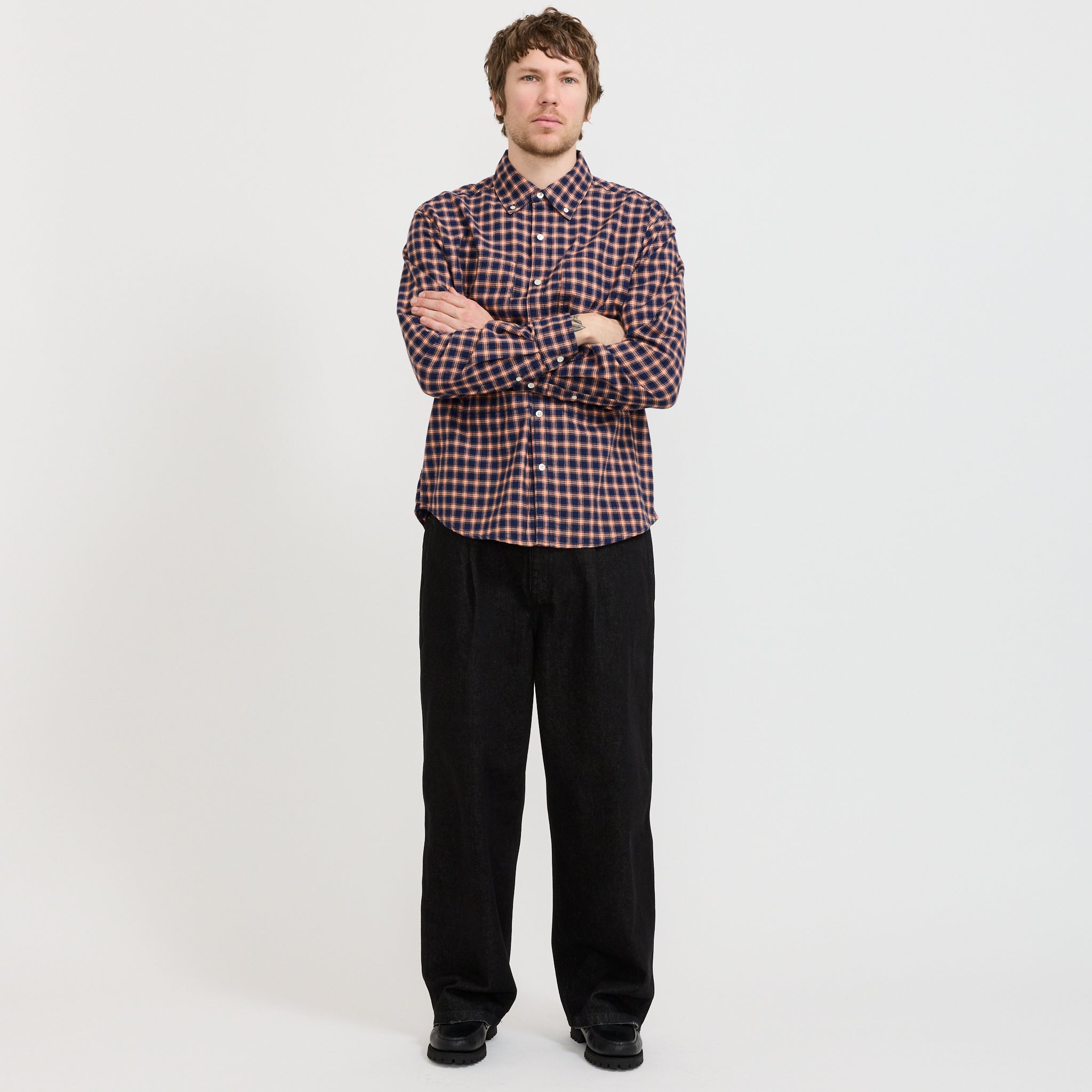 Grant Shirt Navy Plaid