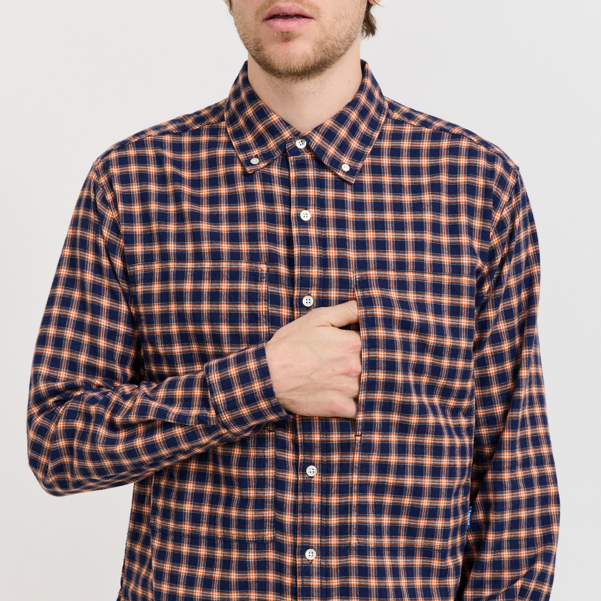 Grant Shirt Navy Plaid