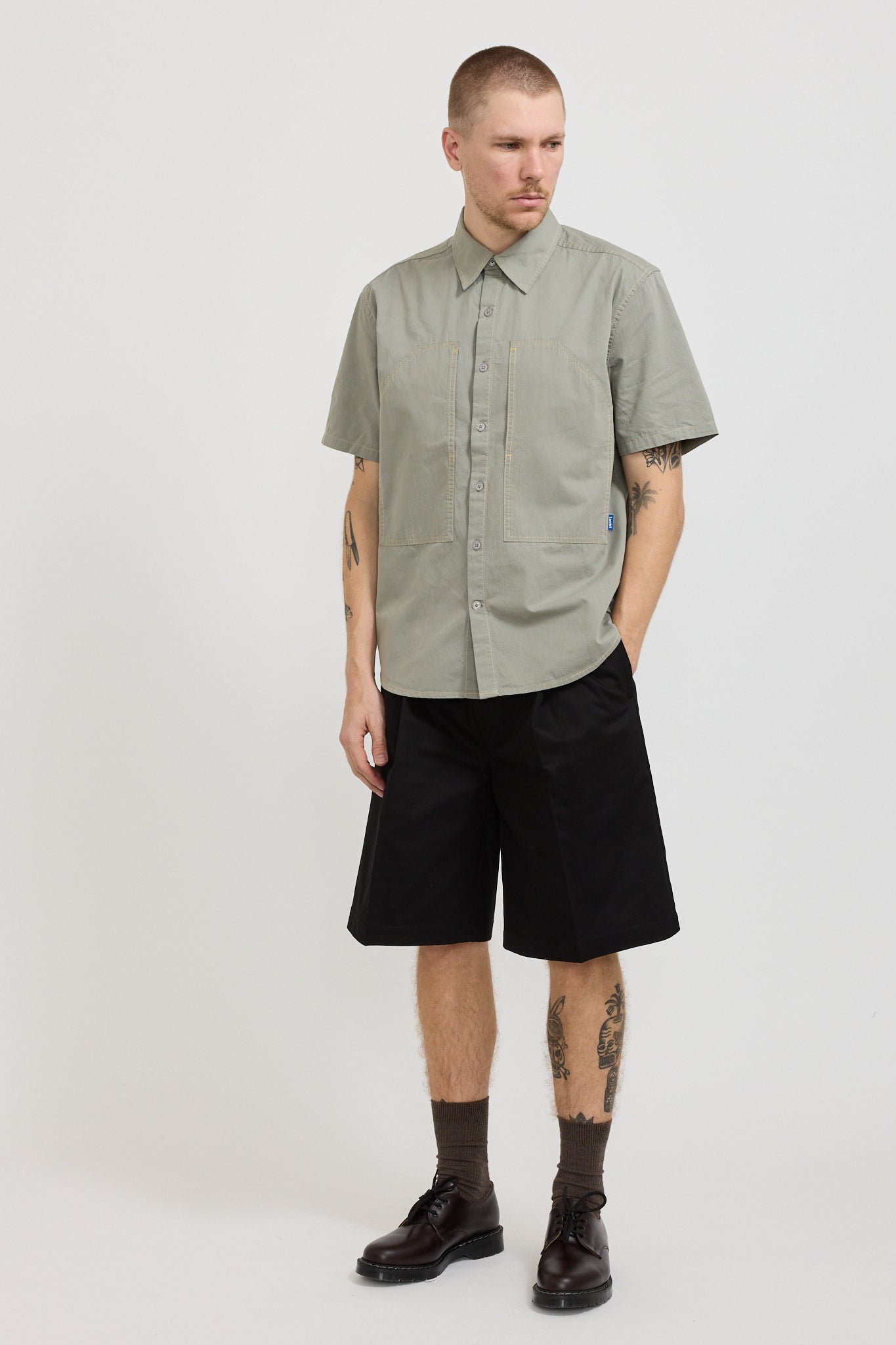 Larriet | Gully Short Sleeve Shirt Sage | Maplestore