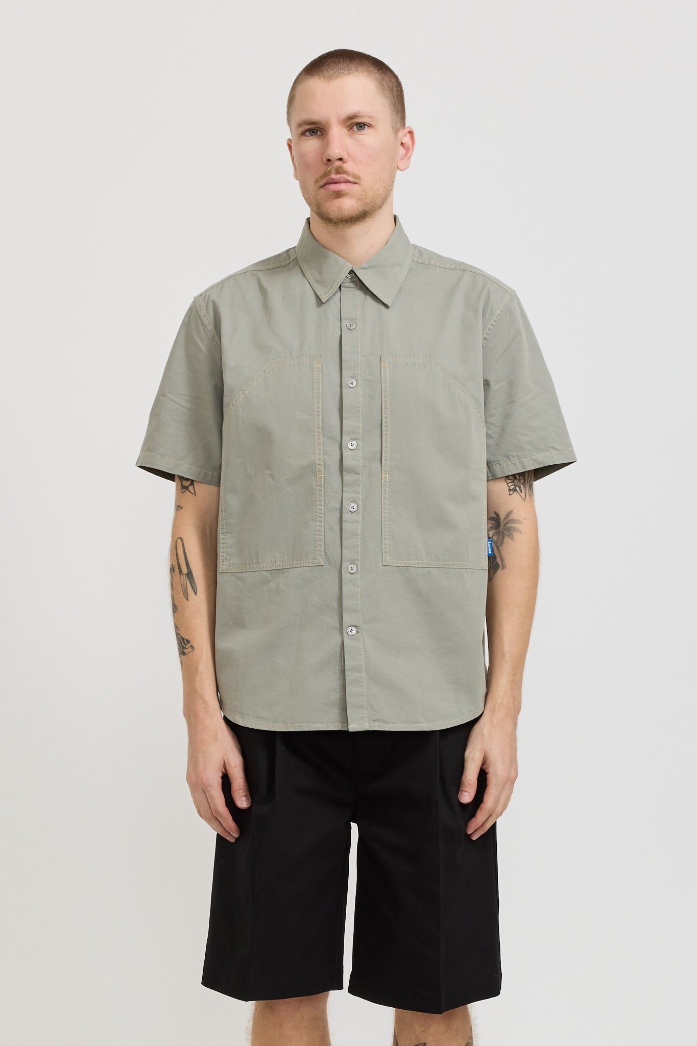 Larriet | Gully Short Sleeve Shirt Sage | Maplestore