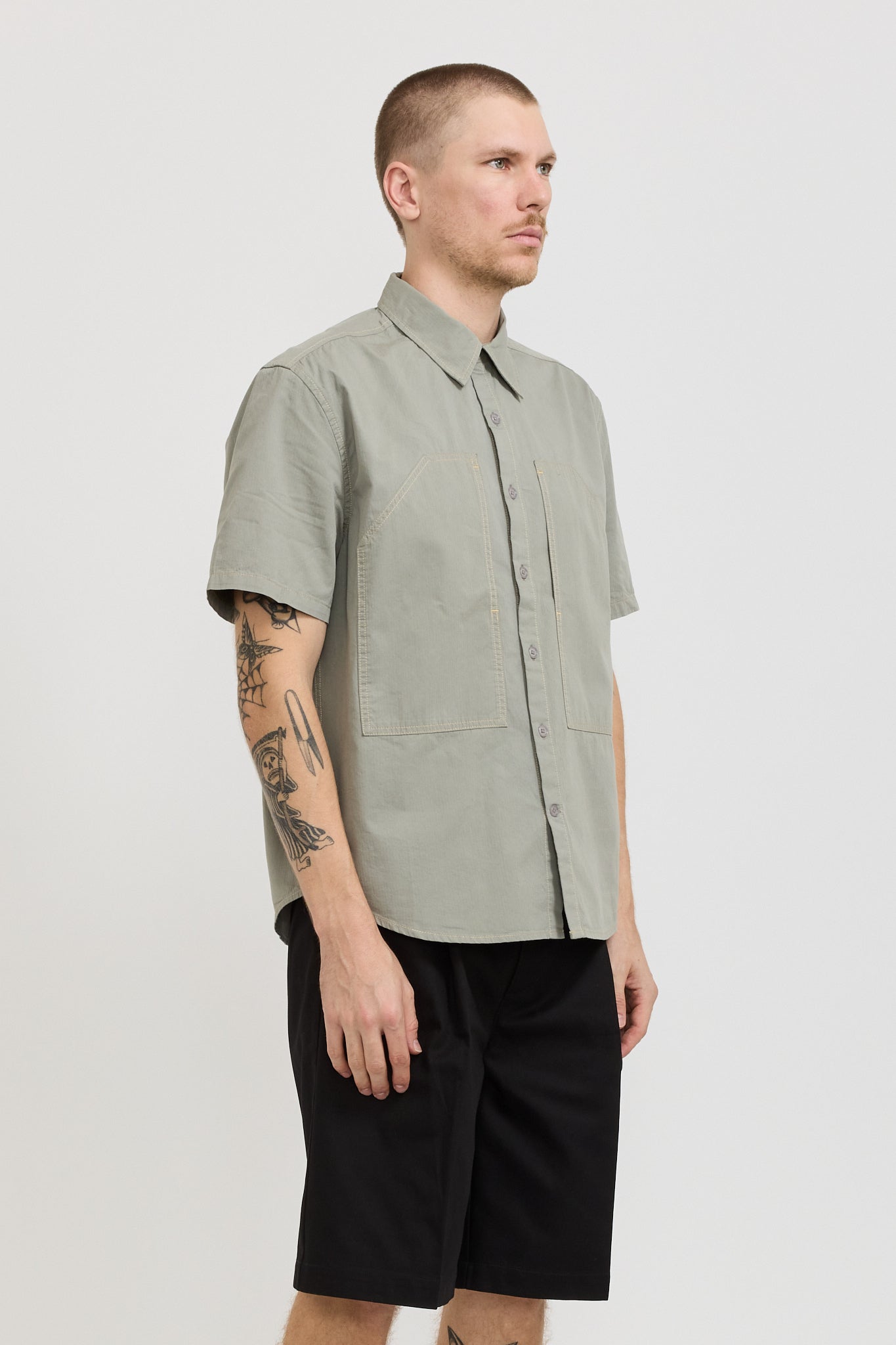 Larriet | Gully Short Sleeve Shirt Sage | Maplestore