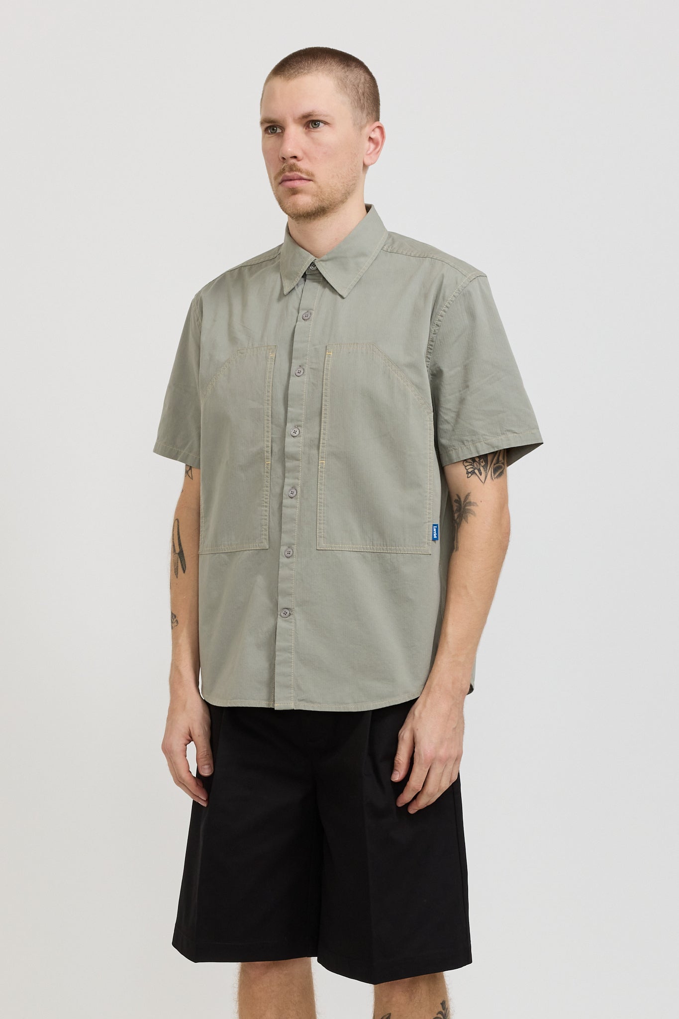 Larriet | Gully Short Sleeve Shirt Sage | Maplestore