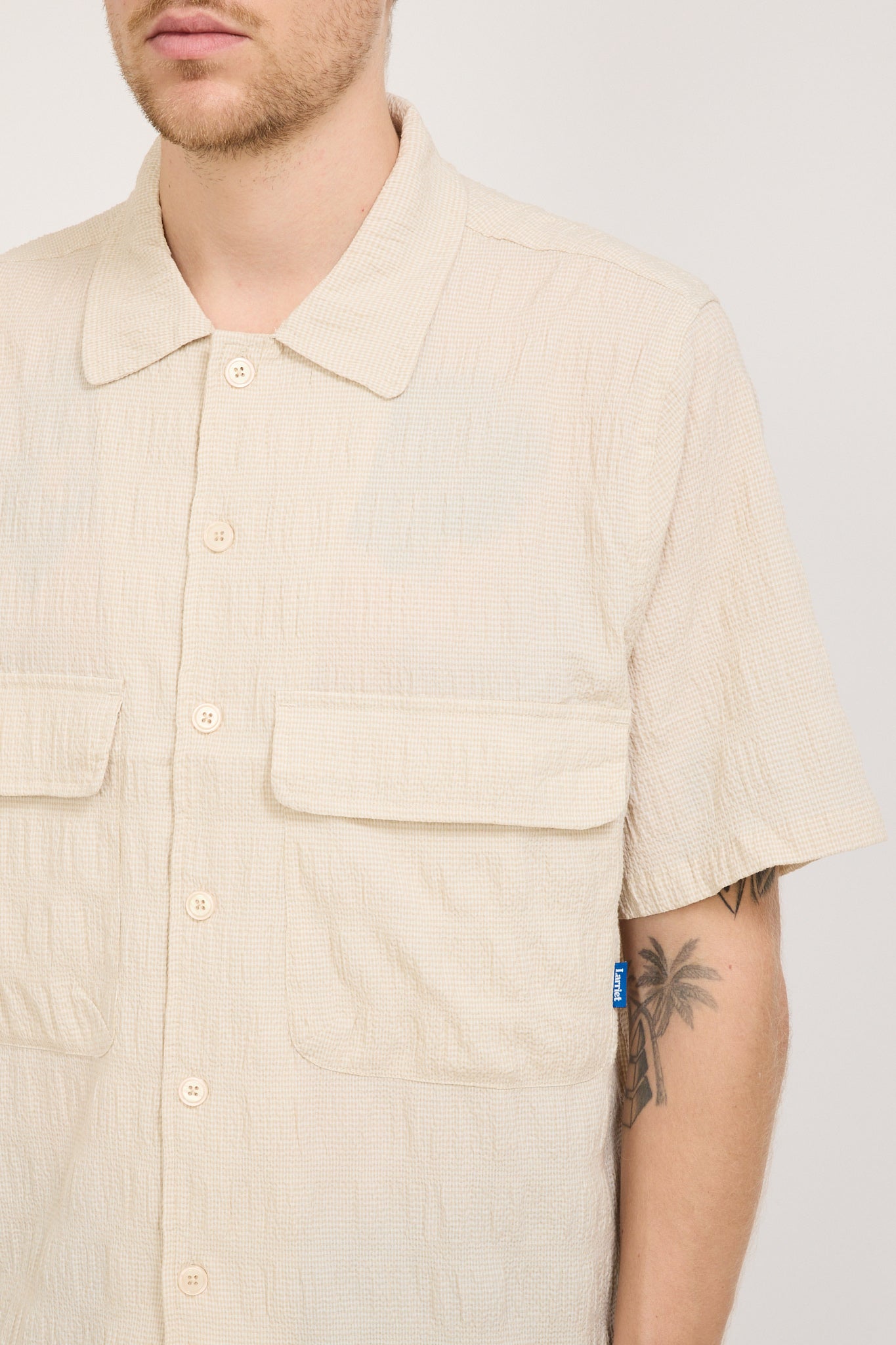 Larriet | Kendalls Short Sleeve Shirt Tan Plaid | Maplestore