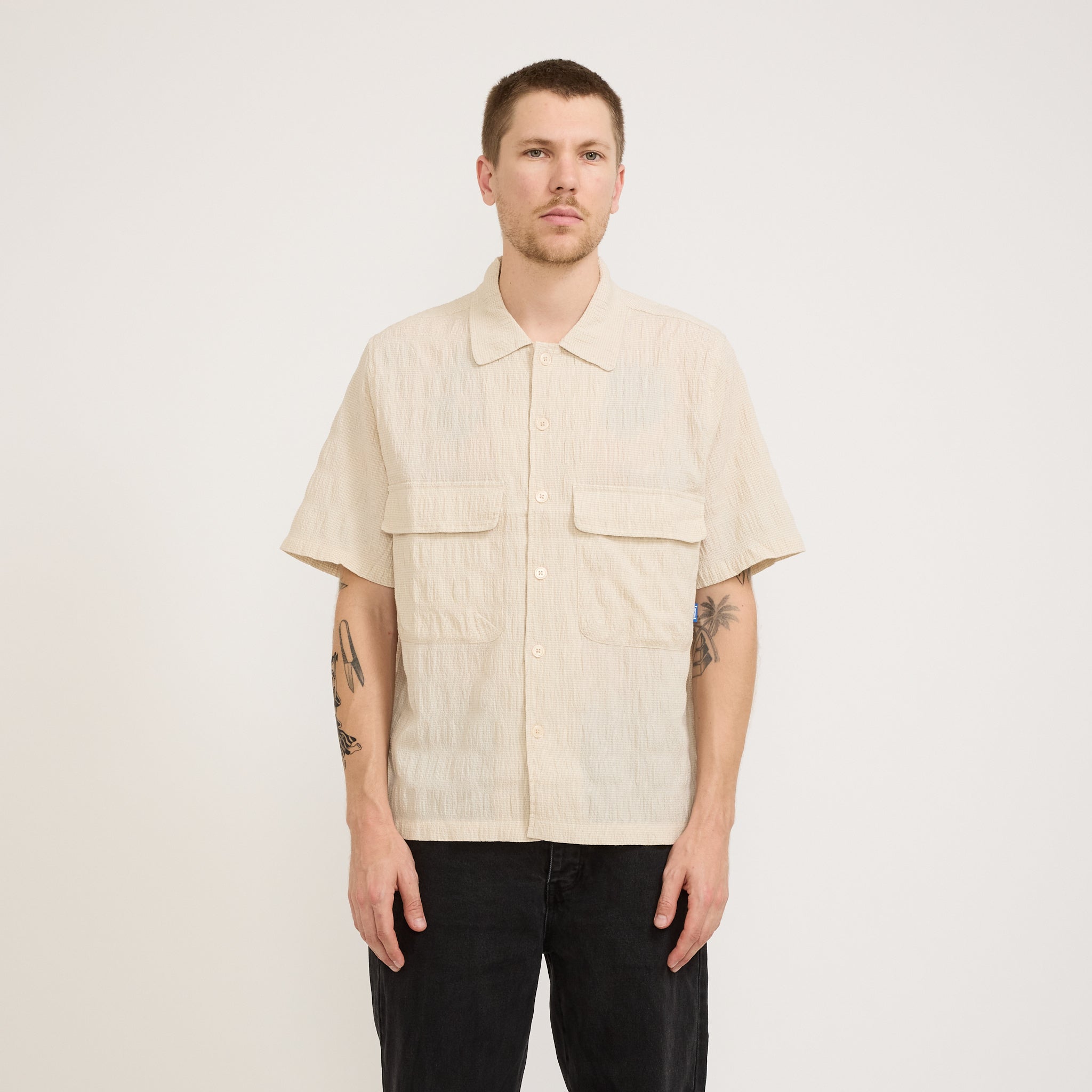 Larriet | Kendalls Short Sleeve Shirt Tan Plaid | Maplestore