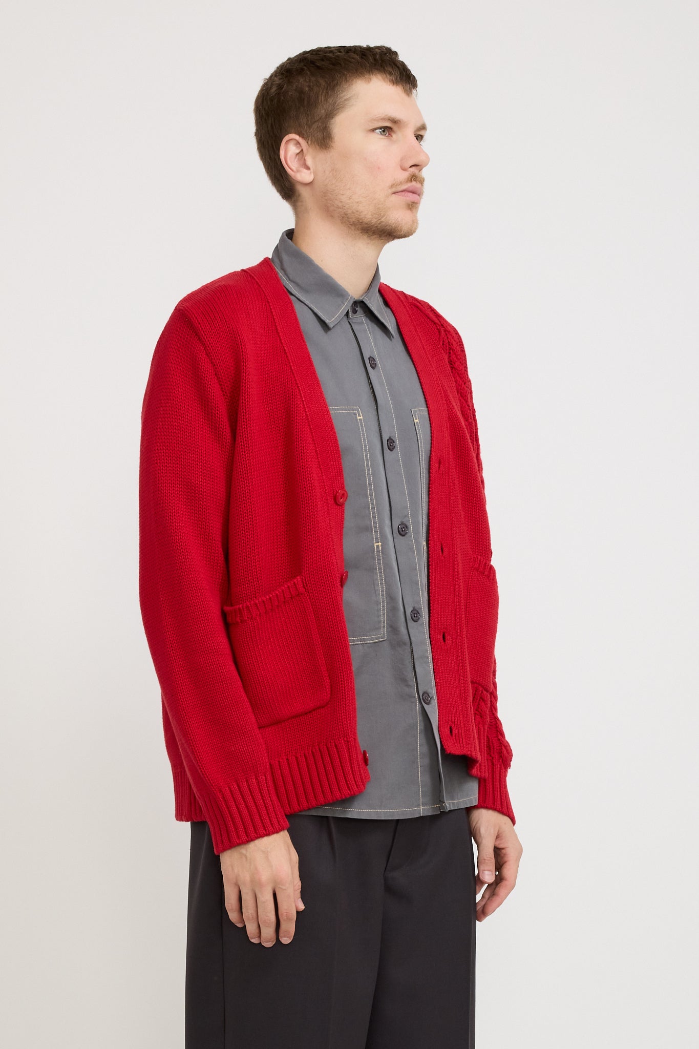 Merge Cardigan Red