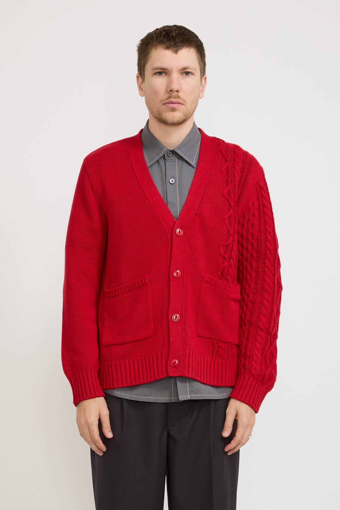 Merge Cardigan Red