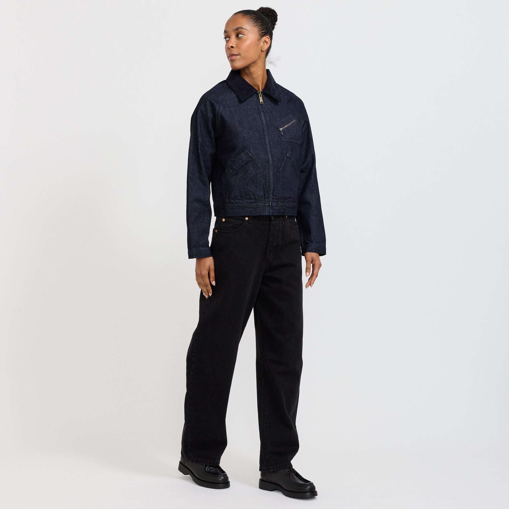 Larriet | Womens Ranch Jacket Indigo Denim | Maplestore